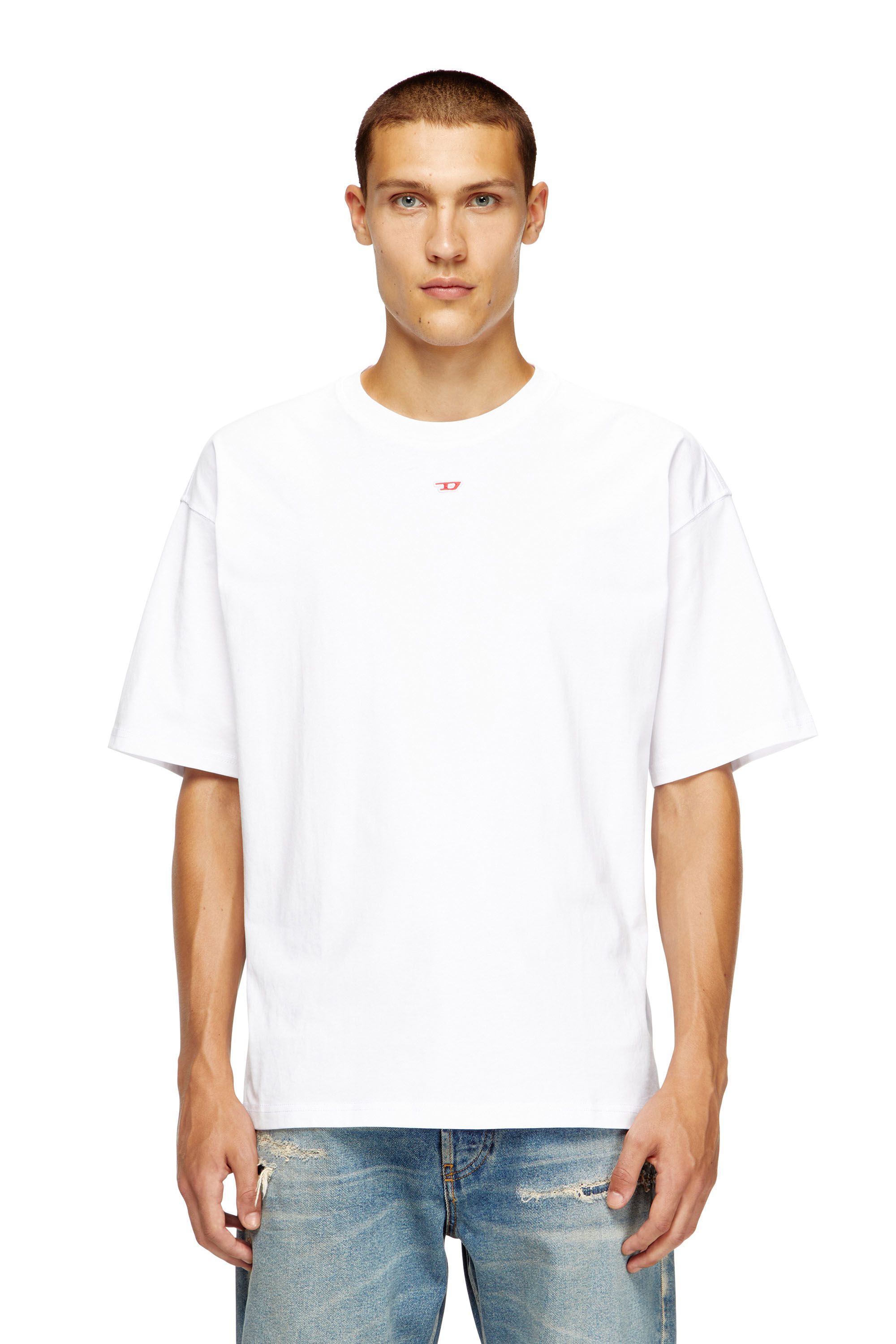 Diesel - T-BOXT-D, Camiseta con parche D bordado Unisex in Blanco - 3