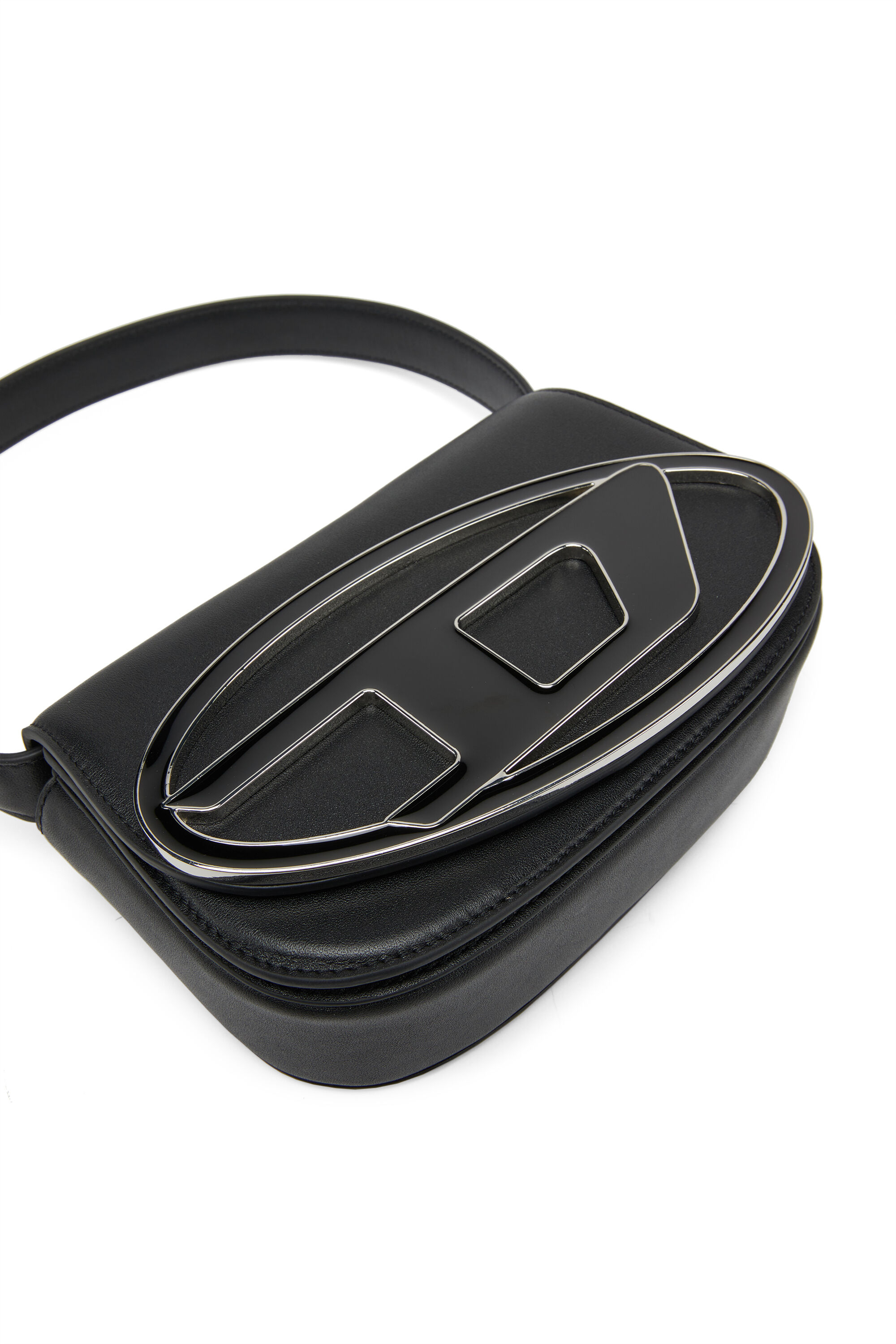1DR Mujer Bolso de cuero napa negro blanco y rojo Diesel