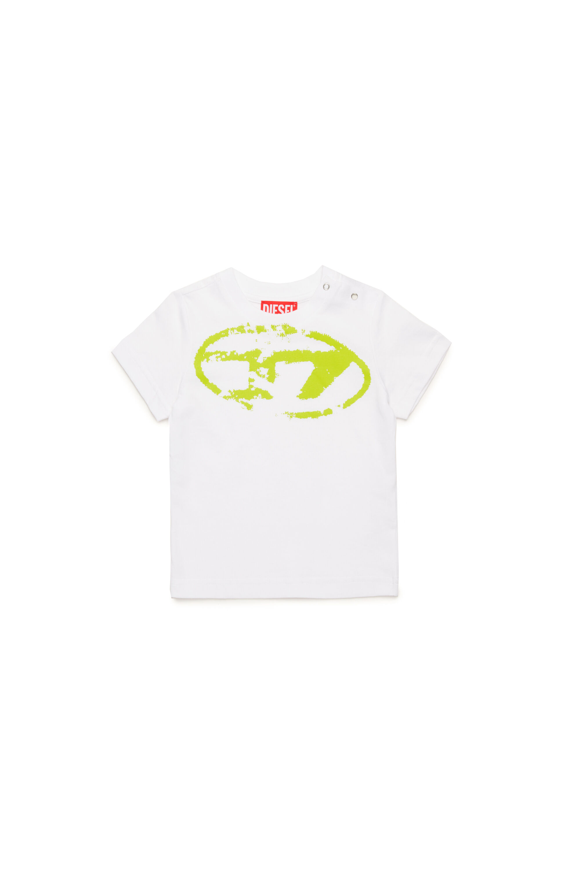 Diesel - TBOXTN14B, Camiseta con logotipo Oval D desgastado Unisex in Blanco - 1