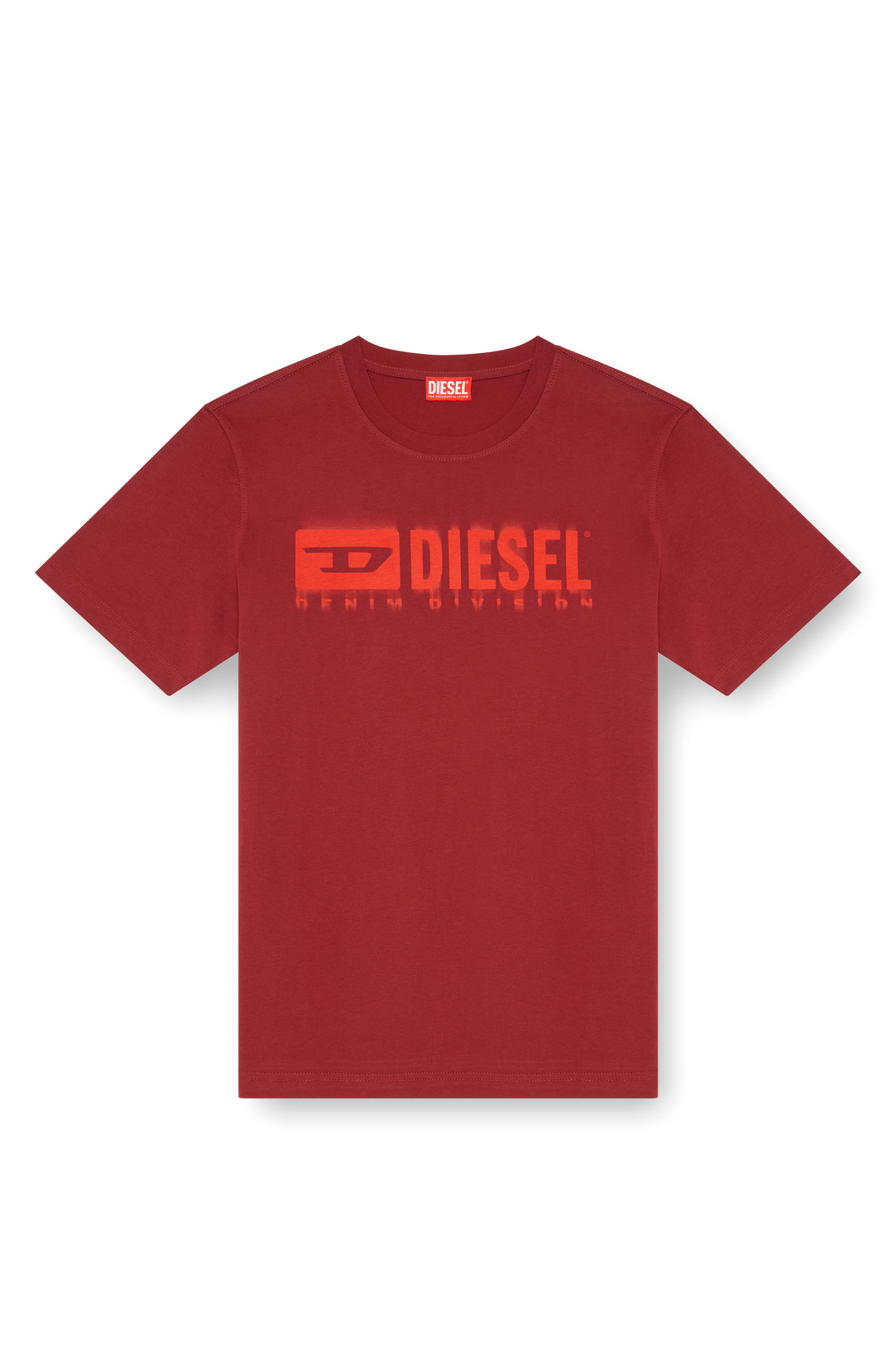 Diesel - T-ADJUST-Q7, Hombre Camiseta con logotipo Diesel borroso in Rojo - Image 2