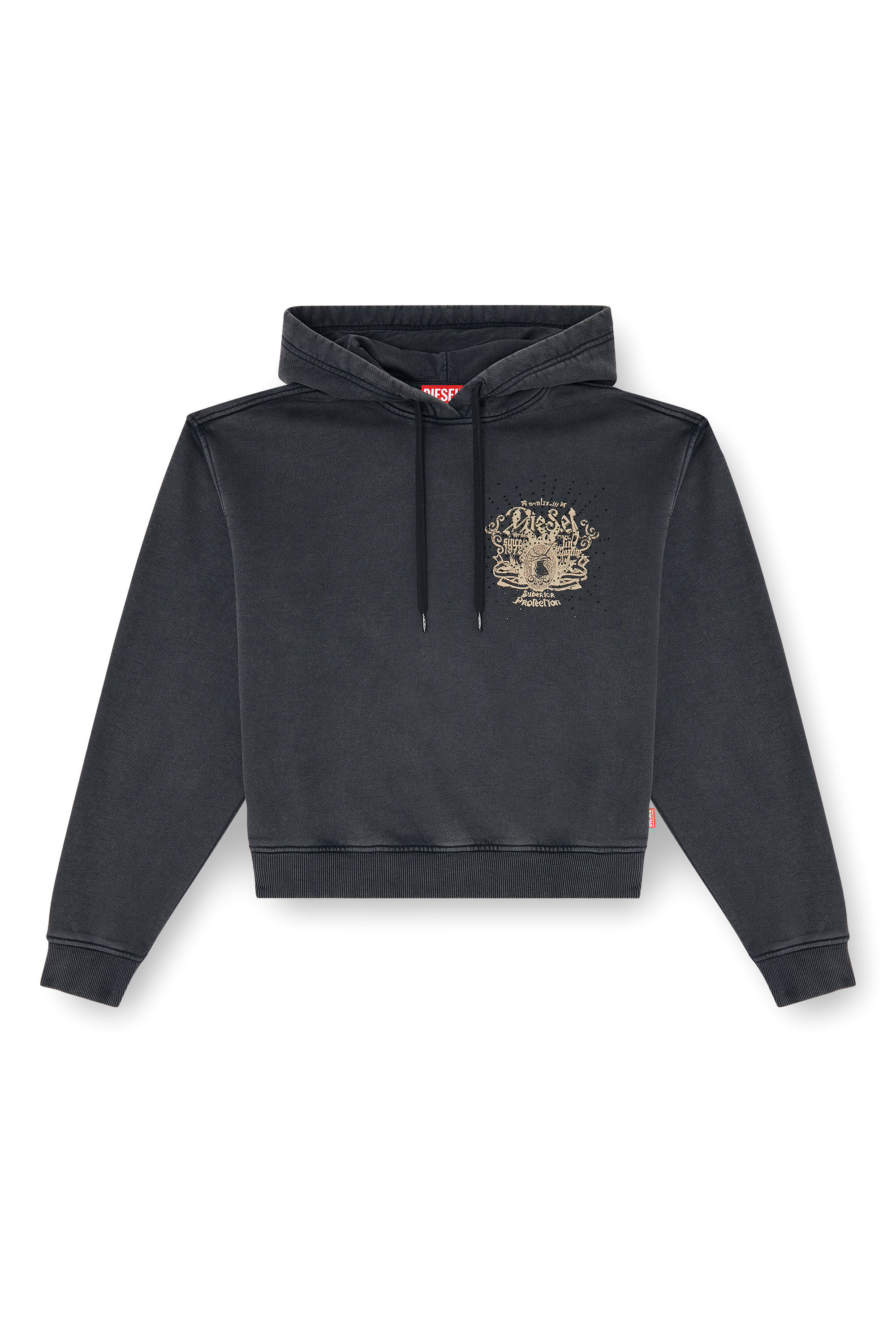Diesel - F-PHOENY, Sudadera con capucha, estampados y tachuelas de strass Mujer in ToBeDefined - 2