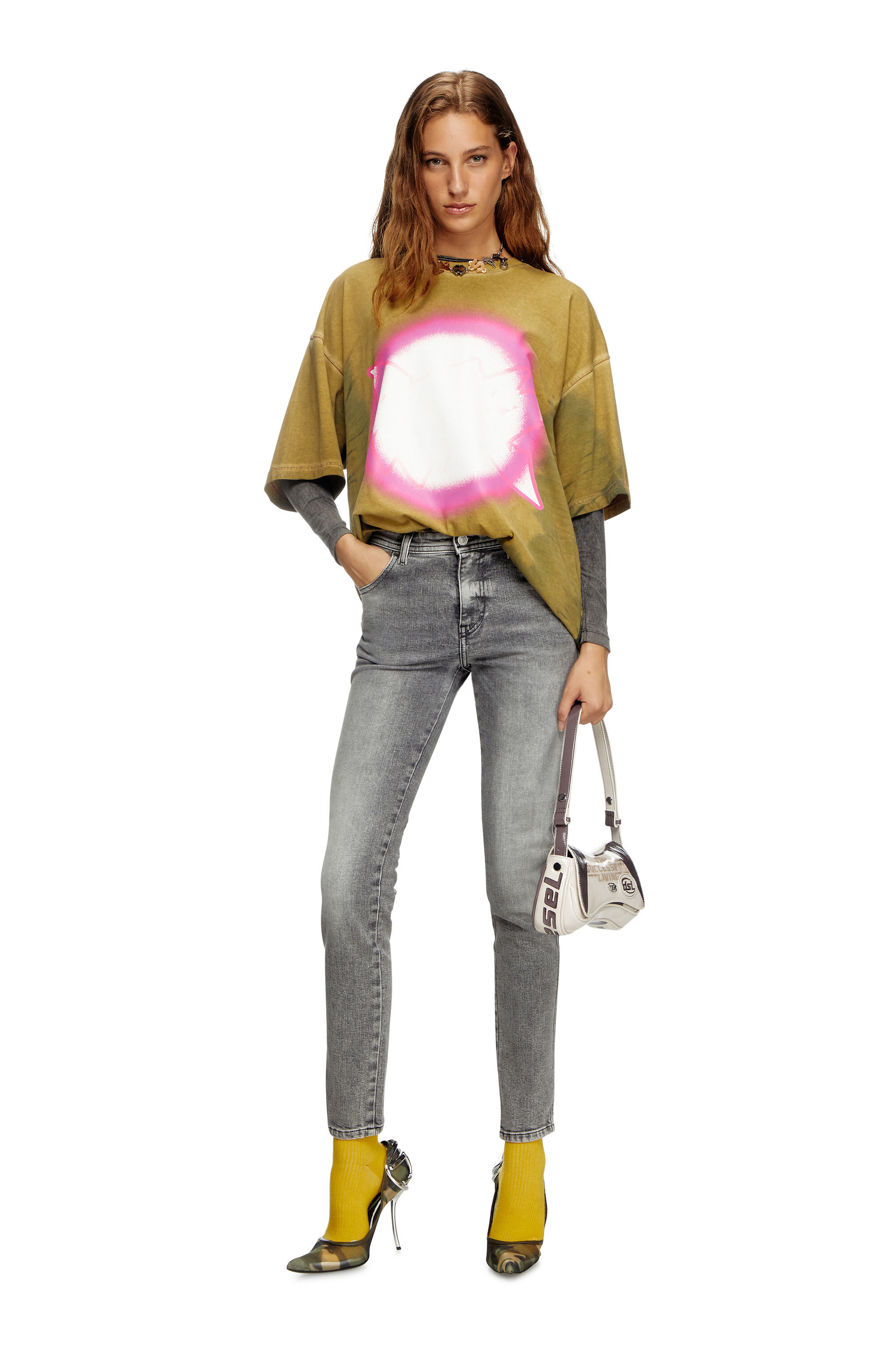 Diesel - Skinny Jeans 2015 Babhila 09L41 Mujer, Gris Claro - 1