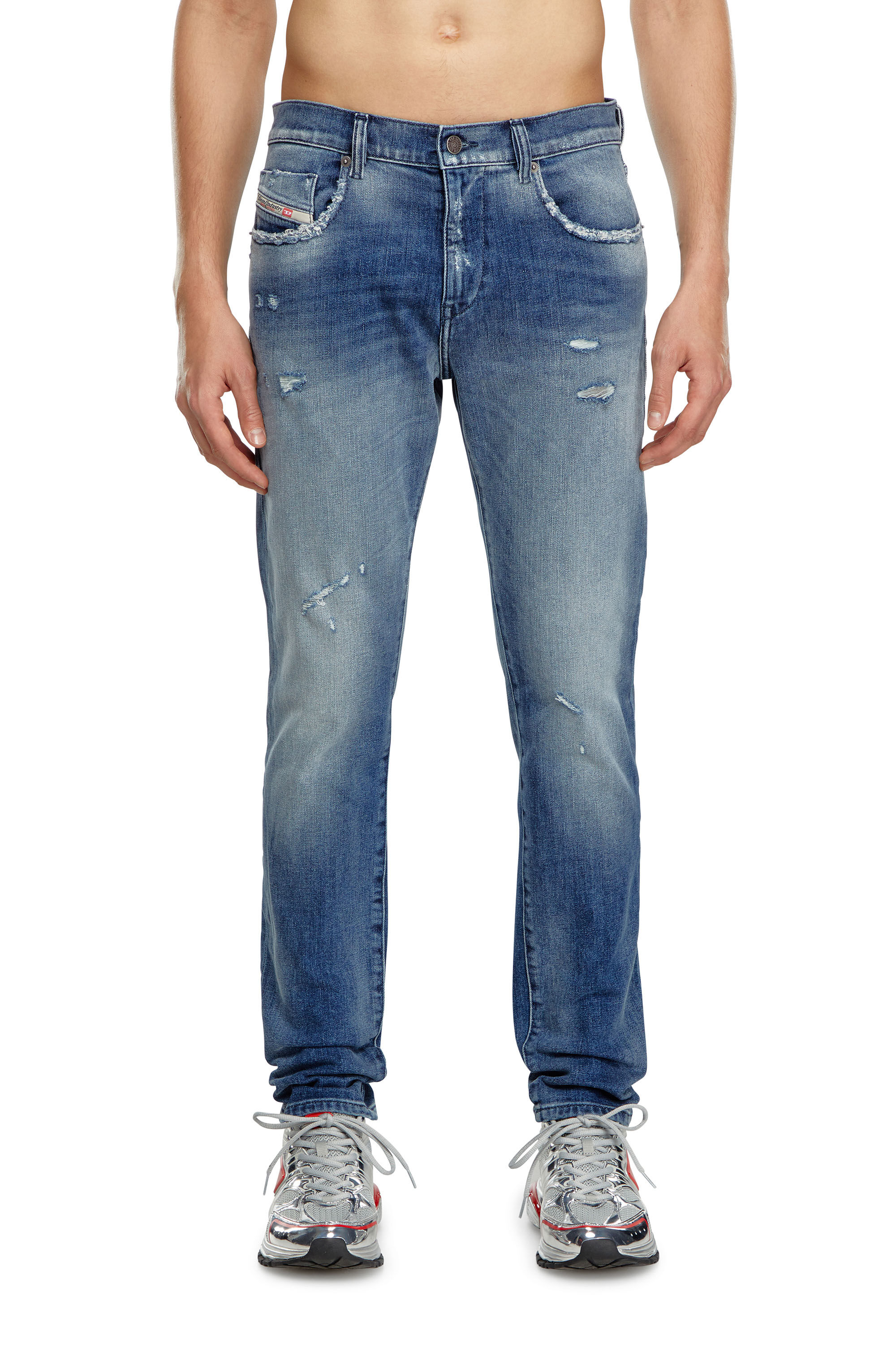 Diesel - Slim Jeans 2019 D-Strukt 09J61, Hombre Slim Jeans - 2019 D-Strukt in Azul marino - Image 3