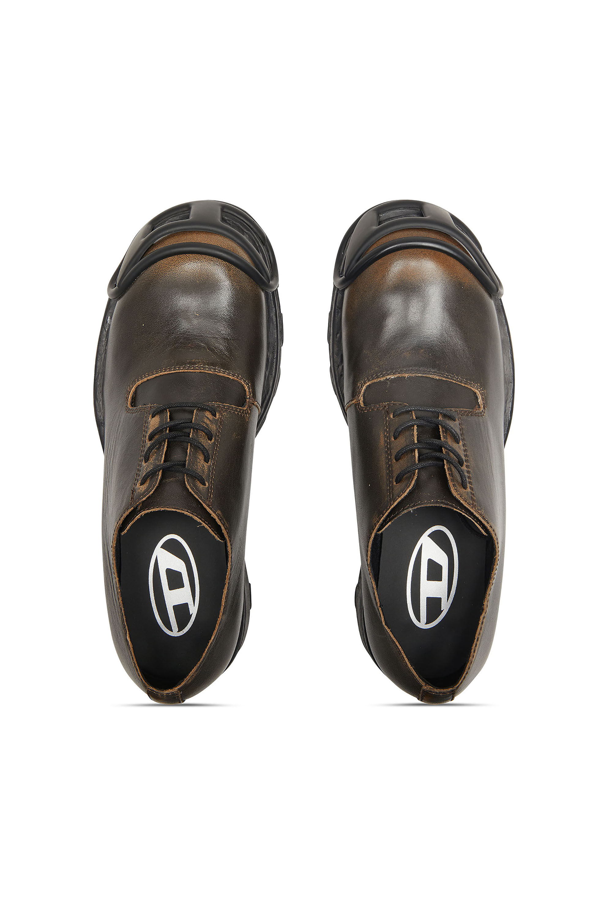 Diesel - D-HAMMER SO D, D-Hammer-Zapatos derby en cuero cepillado Hombre in Marr&oacute;n - 5