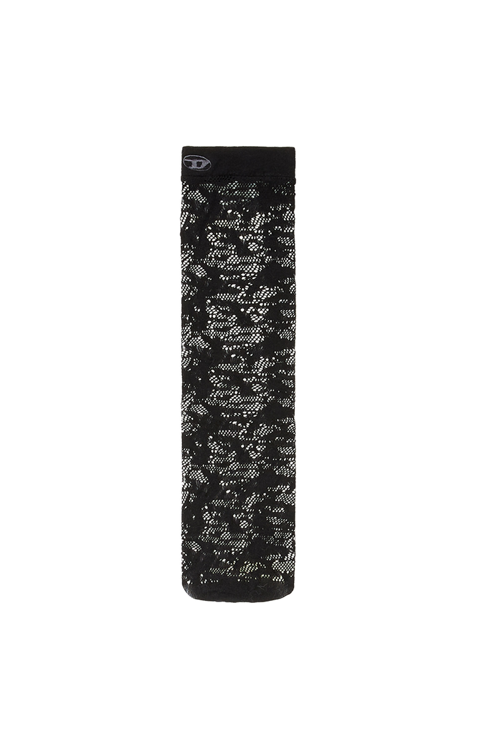 Diesel - SKW-MANTRA, Calcetines largos de encaje camuflado Mujer in Negro - 1