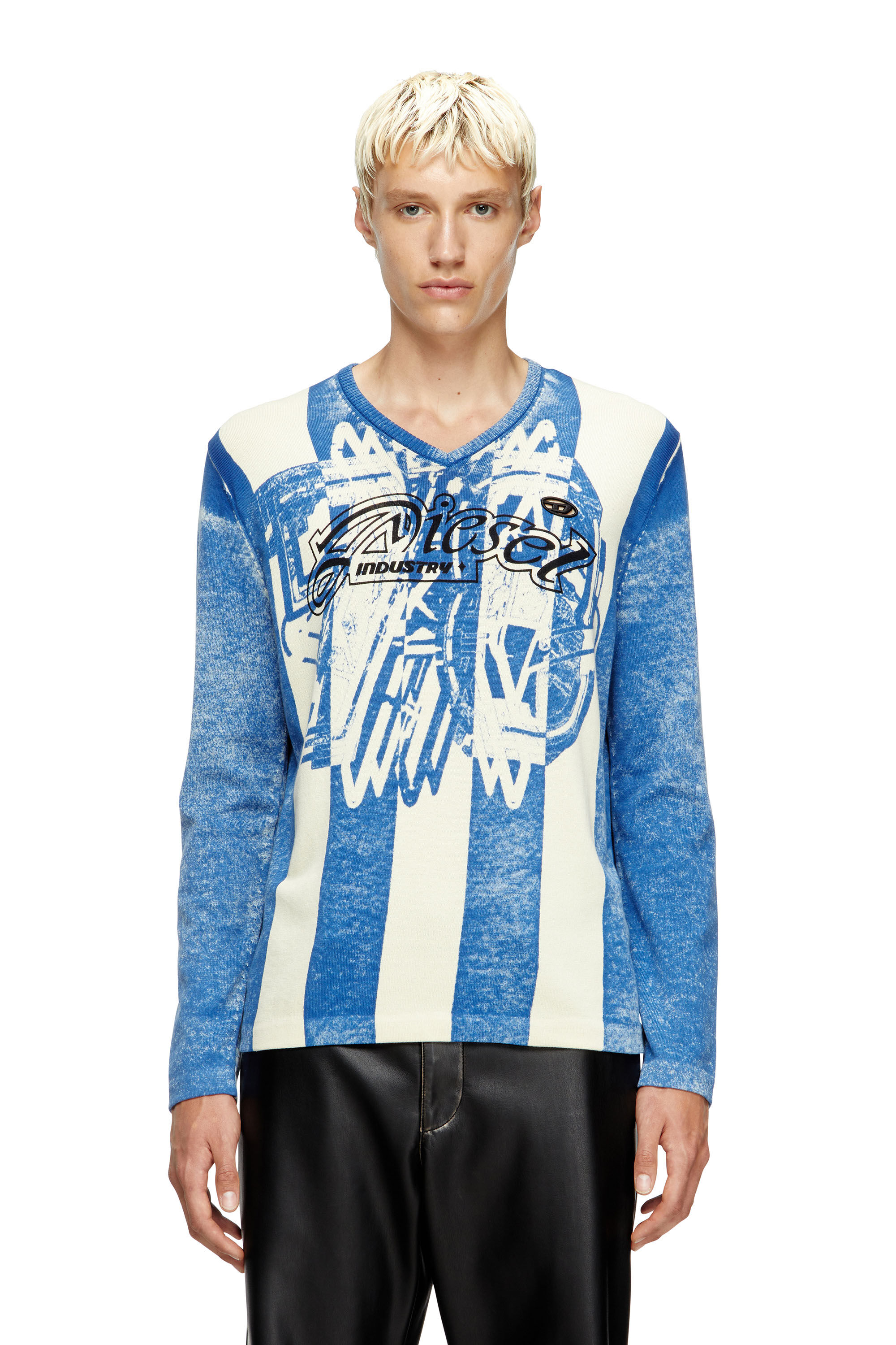 Diesel - K-OLIBA-V, Jersey con estampado interior de rayas Hombre in Multicolor - 3