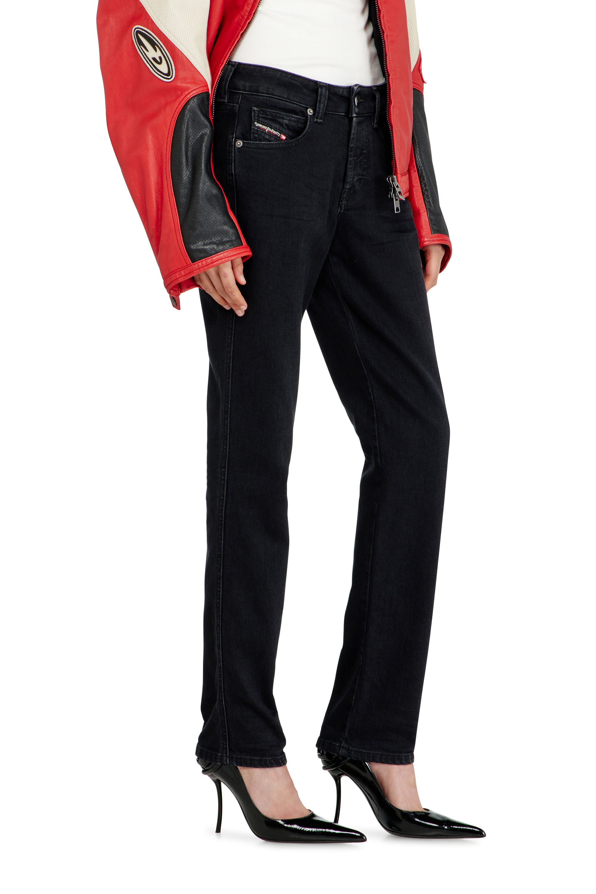 Diesel - Slim Jeans 1992 D-Jiann 09N89 Mujer, Negro/Gris oscuro - 7