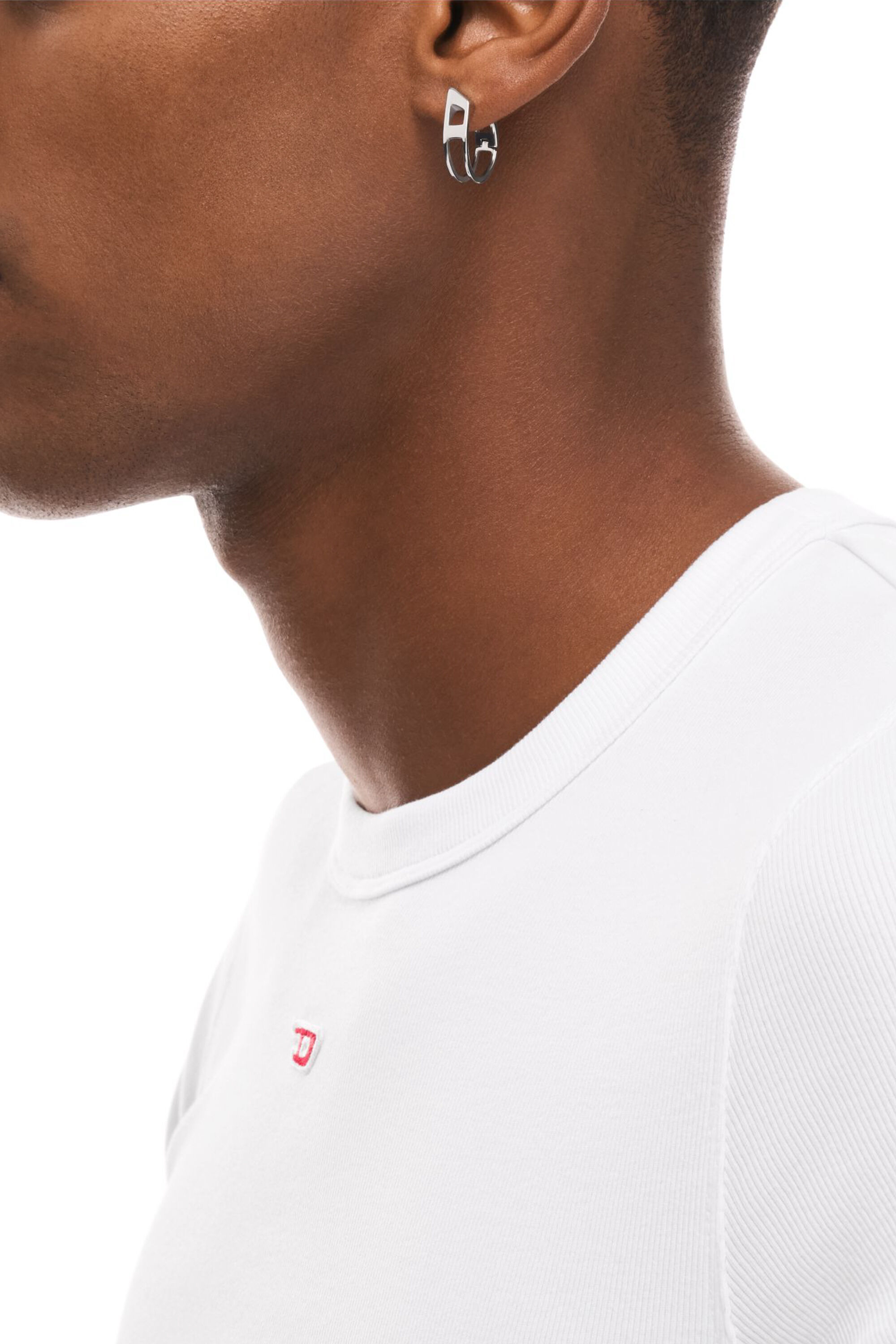 Diesel - DX167340 JEWELLERY, Pendiente de aro de acero inoxidable Unisex in Plateado - 4