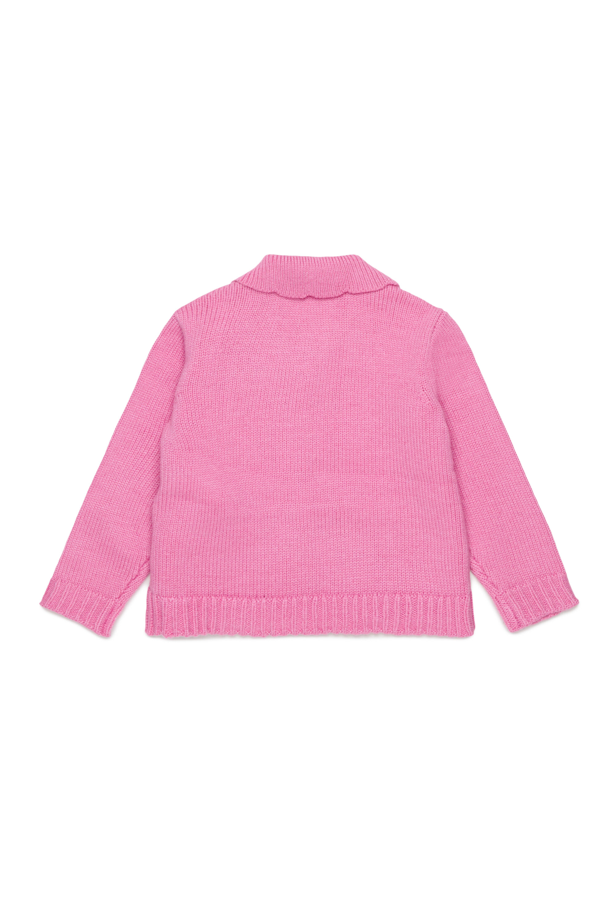 Diesel - KSCALOB, C&aacute;rdigan enriquecido con cashmere y cuello festoneado Mujer in Rosa - 2