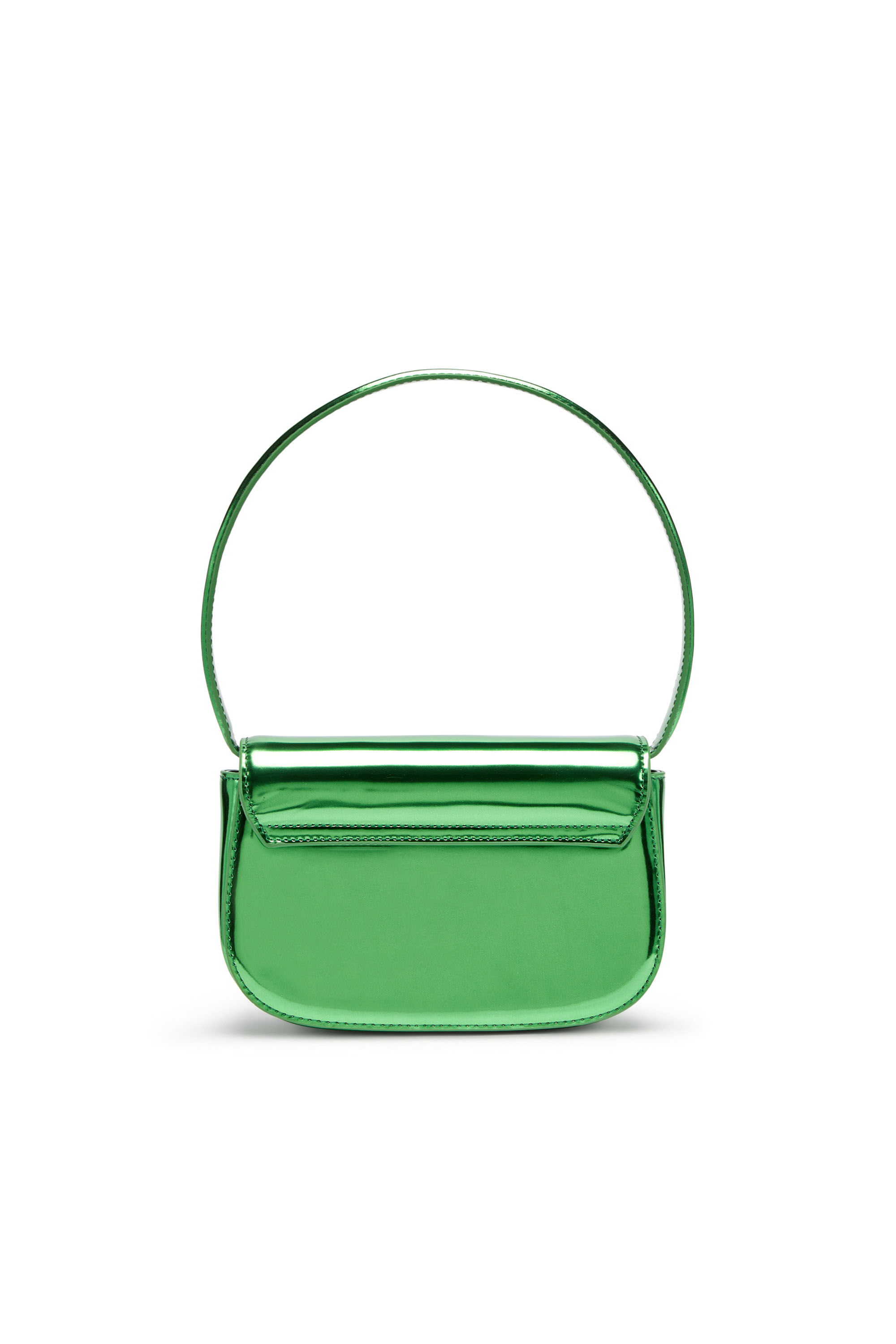 Diesel - 1DR, Woman 1DR-Iconic shoulder bag in mirrored leather in Green - Image 3