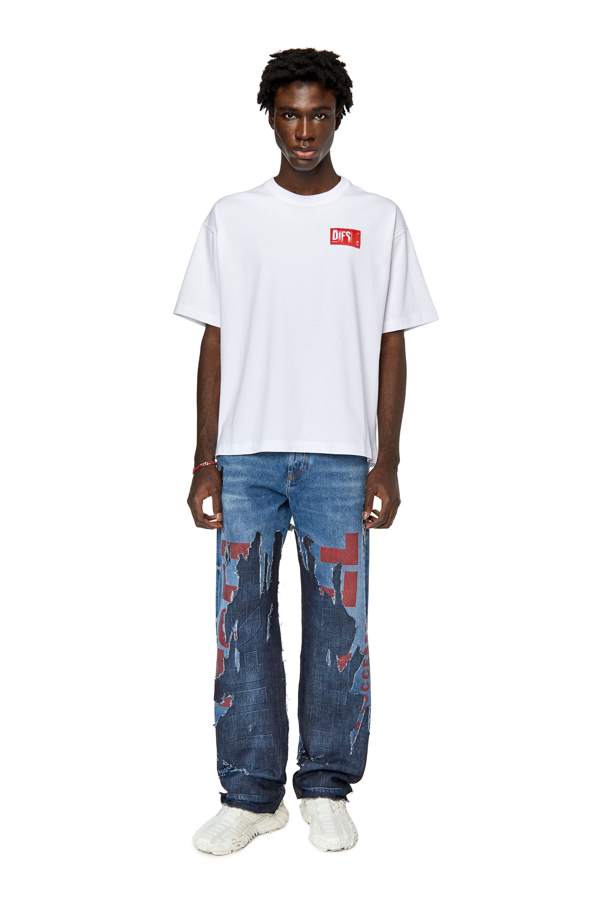 Diesel - 2010 D-Macs 09G77 Straight Jeans, Azul medio - Image 1