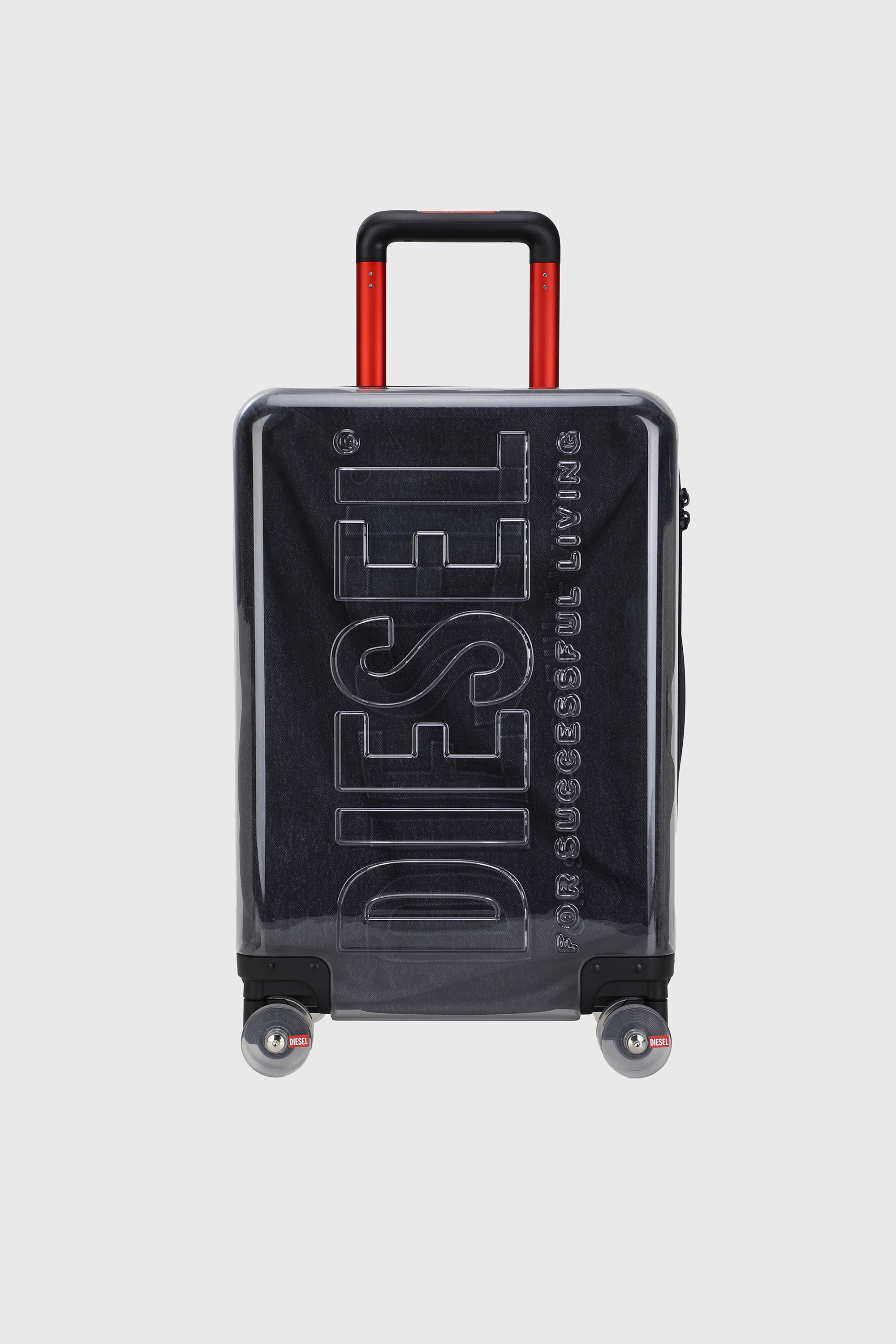 Diesel - LU0036 HARD LUGGAGE - DSL009, Maleta con logotipo transparente tama&ntilde;o S Unisex in Negro - 1