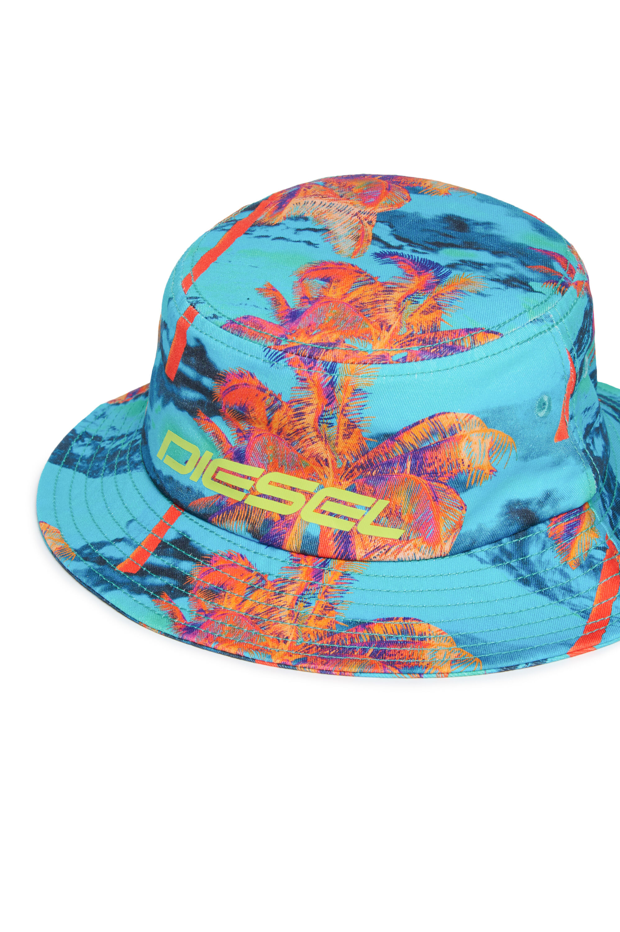 Diesel - FRING, Sombrero de pescador con estampado de palmeras Unisex in Multicolor - 3