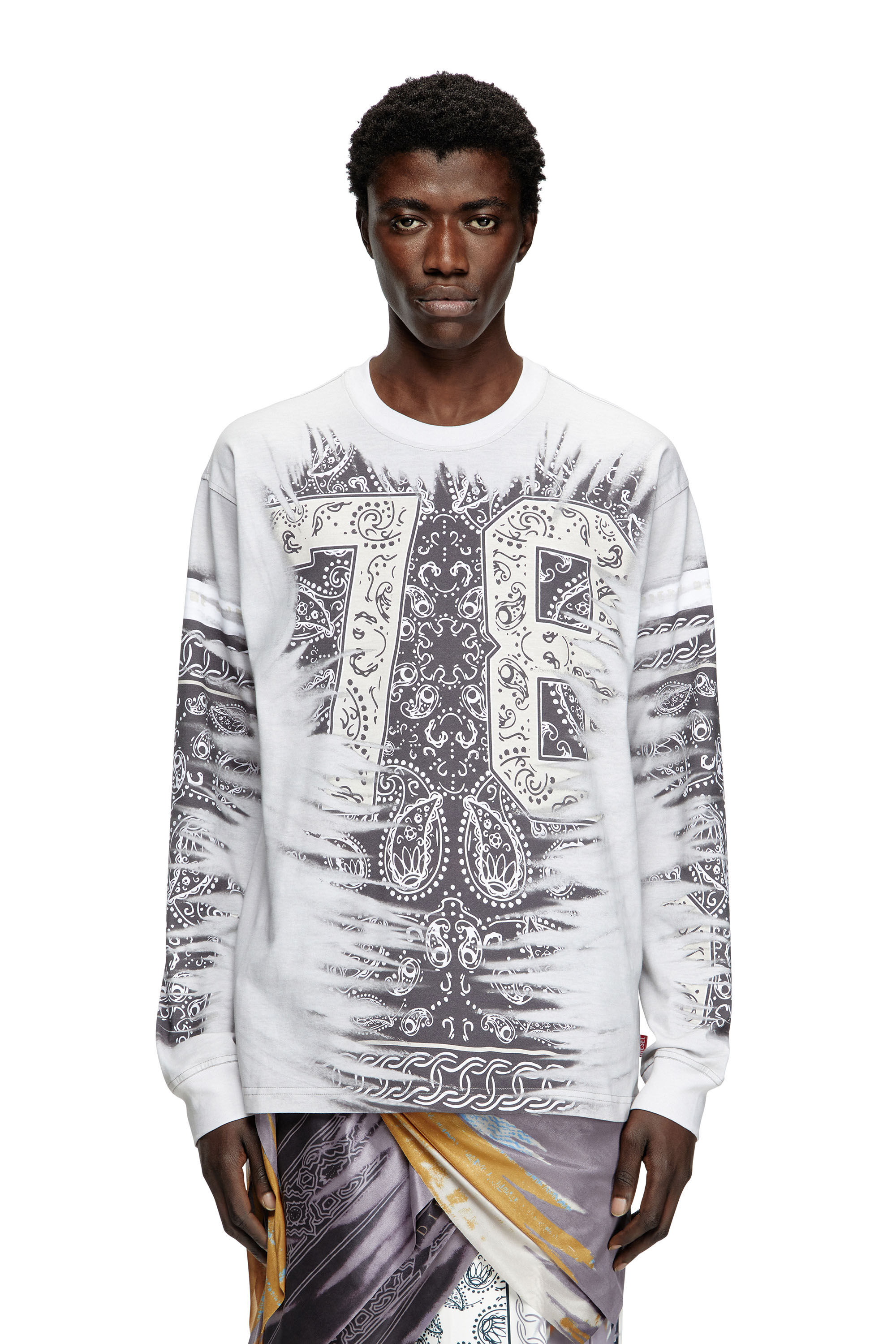Diesel - T-NORM-LS-R1, Camiseta de manga larga con estampado 78 Hombre in Multicolor - 3