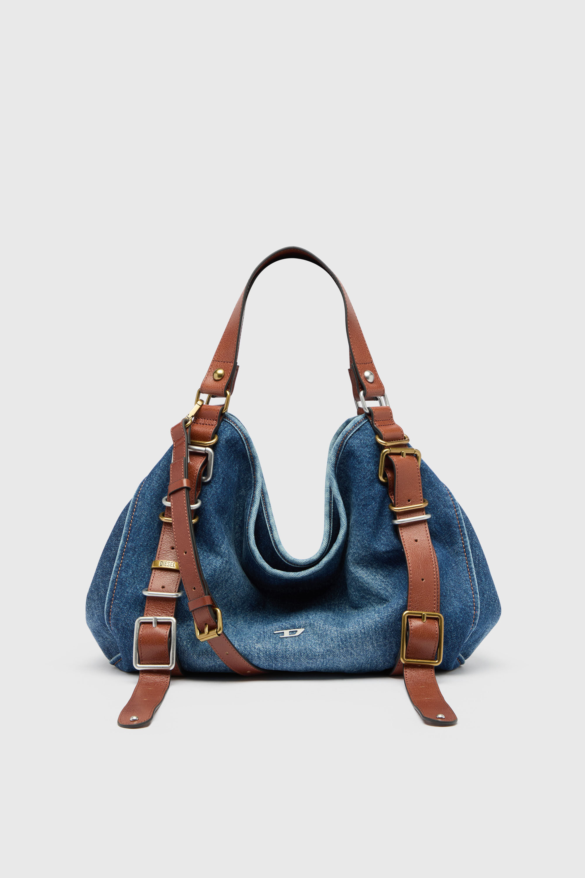 Diesel - D-ONE TOPHANDLE M, D-One-Medium bolso de mano en denim y piel Mujer in ToBeDefined - 1