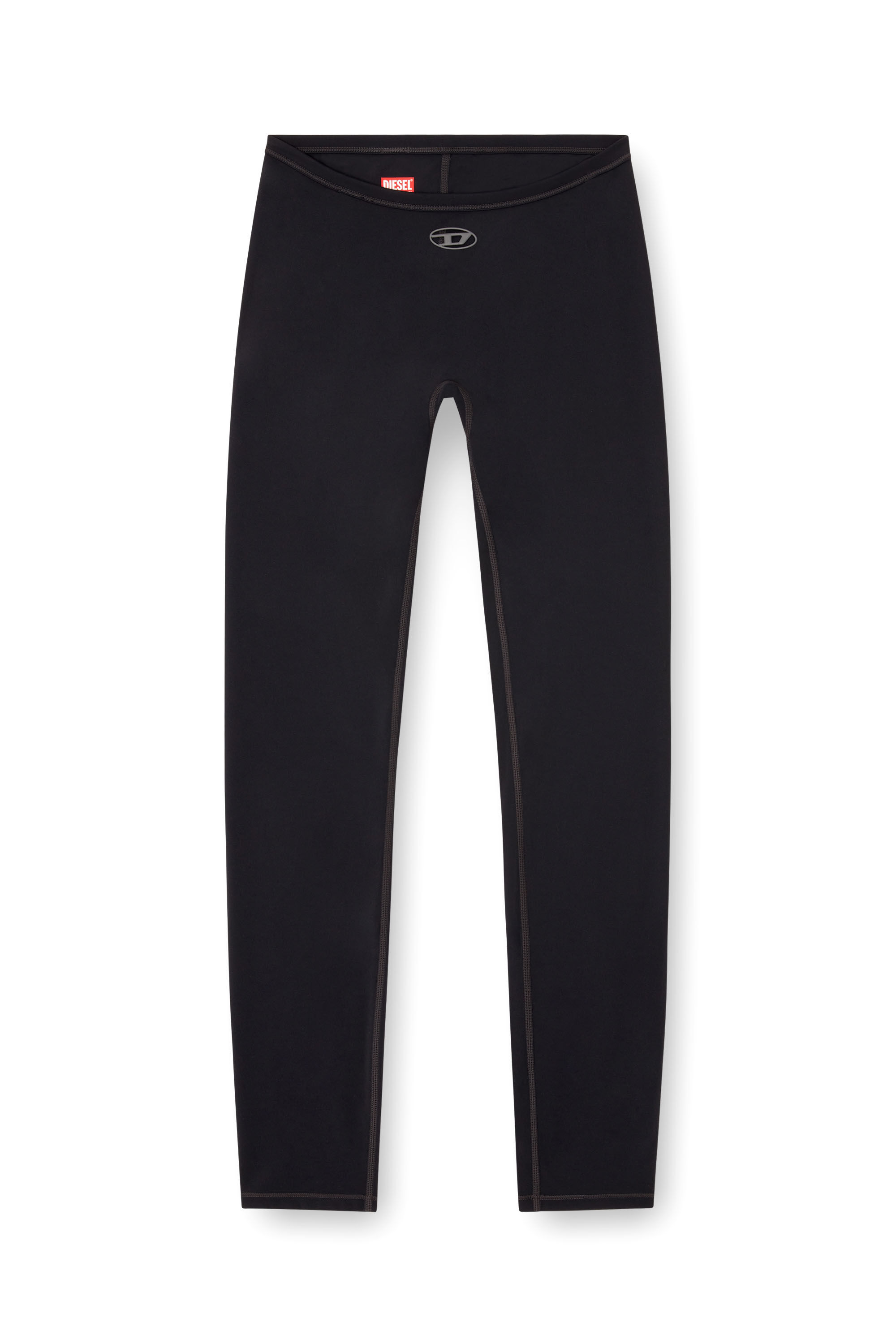 Diesel - MINA-UTLT, Leggings de nailon elástico Mujer in Negro - 1