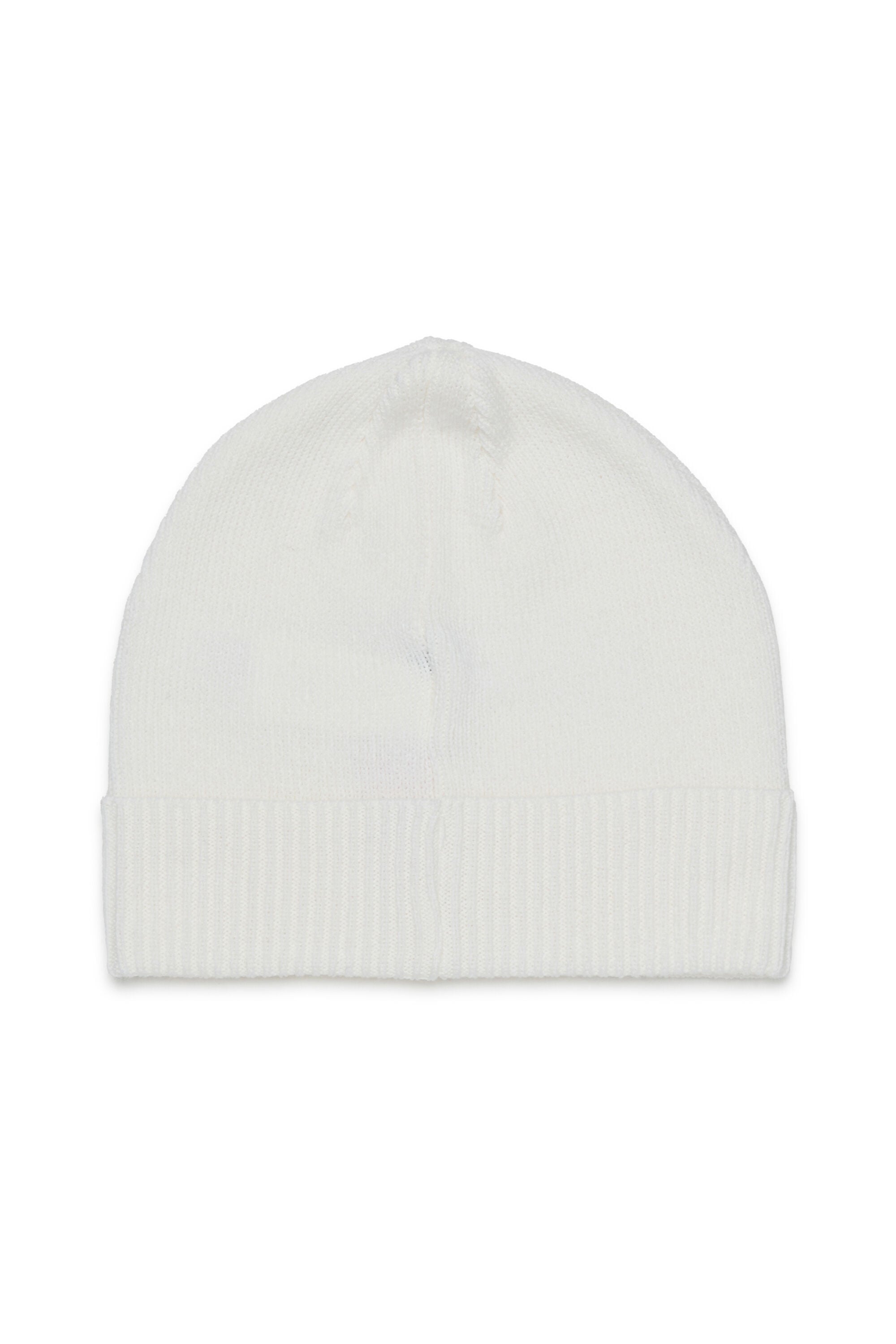 Diesel - FBAND, Unisex's Wool-blend beanie with logo in White - 2