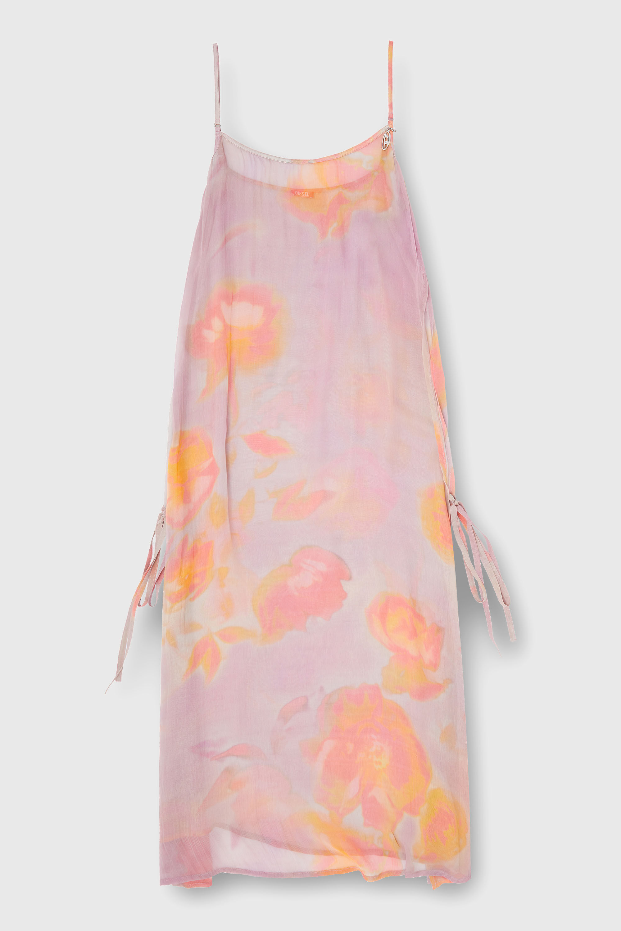 Diesel - VANYA-UTLT, Vestido playero de gasa floral Mujer in Morado - 5