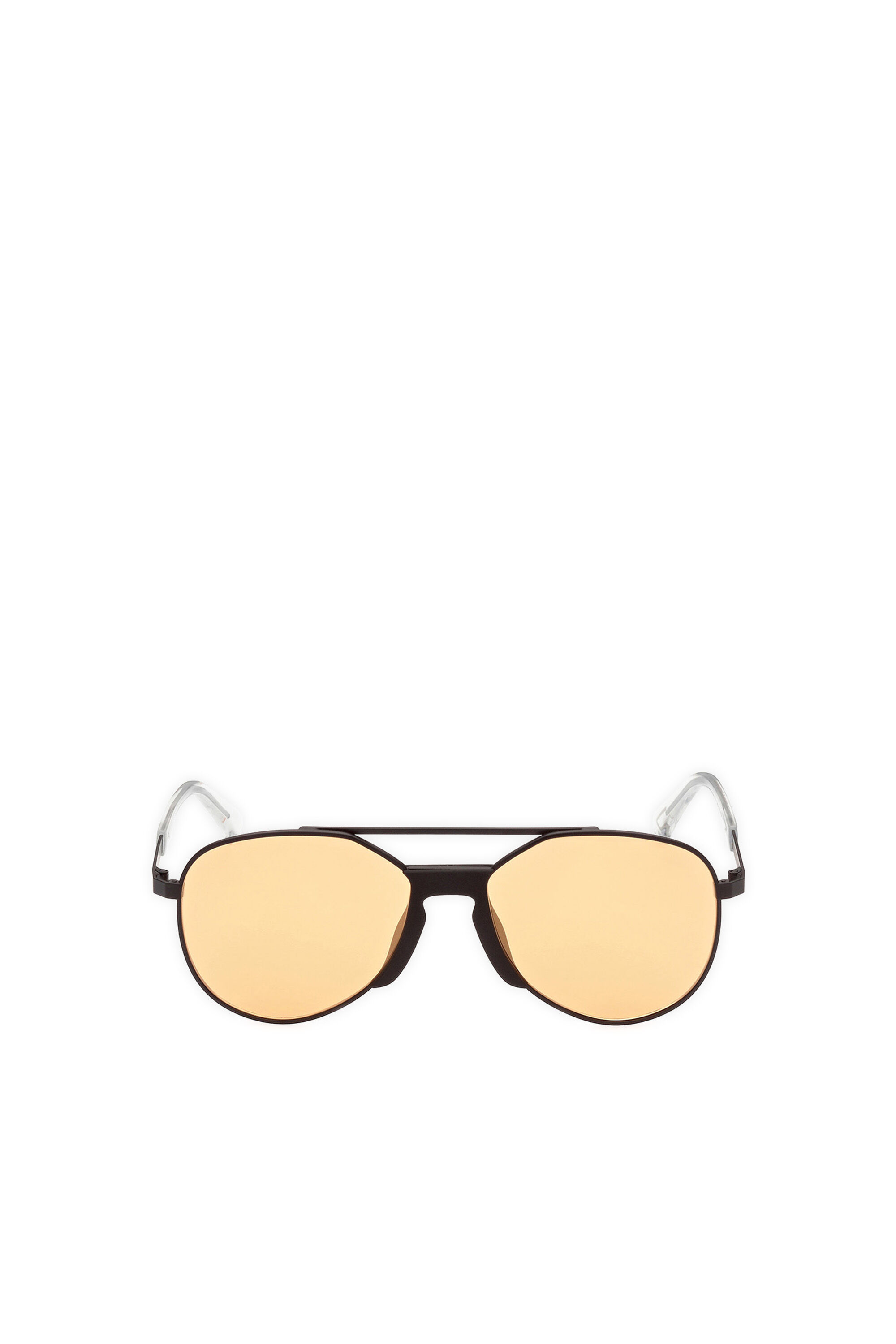 Diesel - DL0339, Gafas con montura de aviador reinventada Hombre in Negro - 1