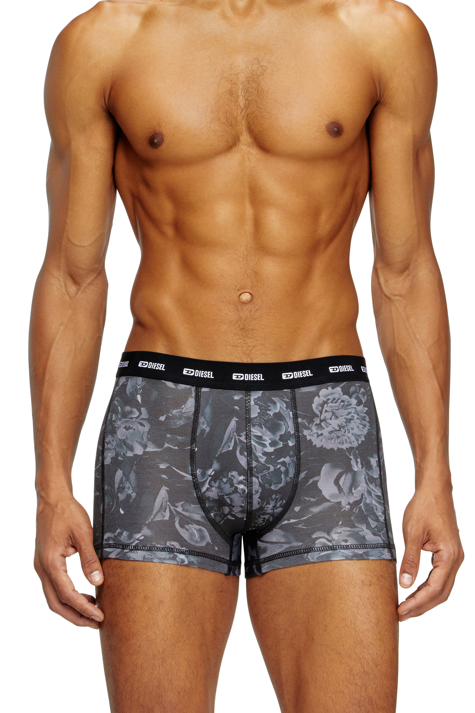 Diesel - DAMIEN-UTLT, Bóxers ajustados con estampado floral Hombre in Gris - 1