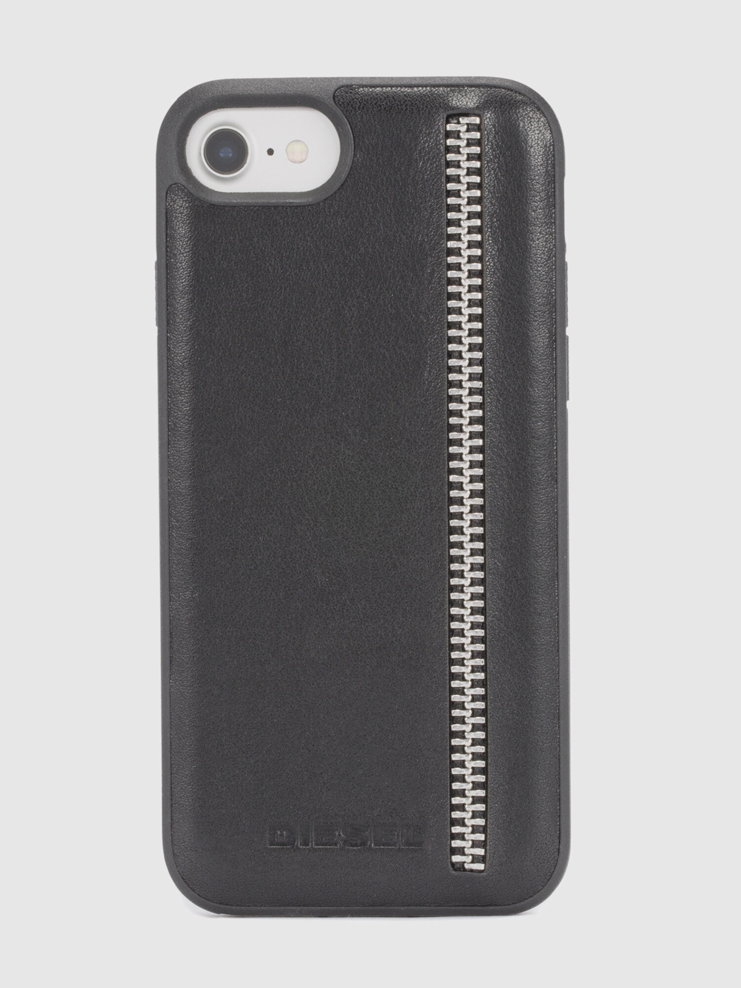 Diesel - ZIP BLACK LEATHER IPHONE 8 PLUS/7 PLUS/6s PLUS/6 PLUS CASE, Funda con cremallera para iPhone 8 Plus/7 Plus/6s Plus/6 Plus Unisex in Negro - 2