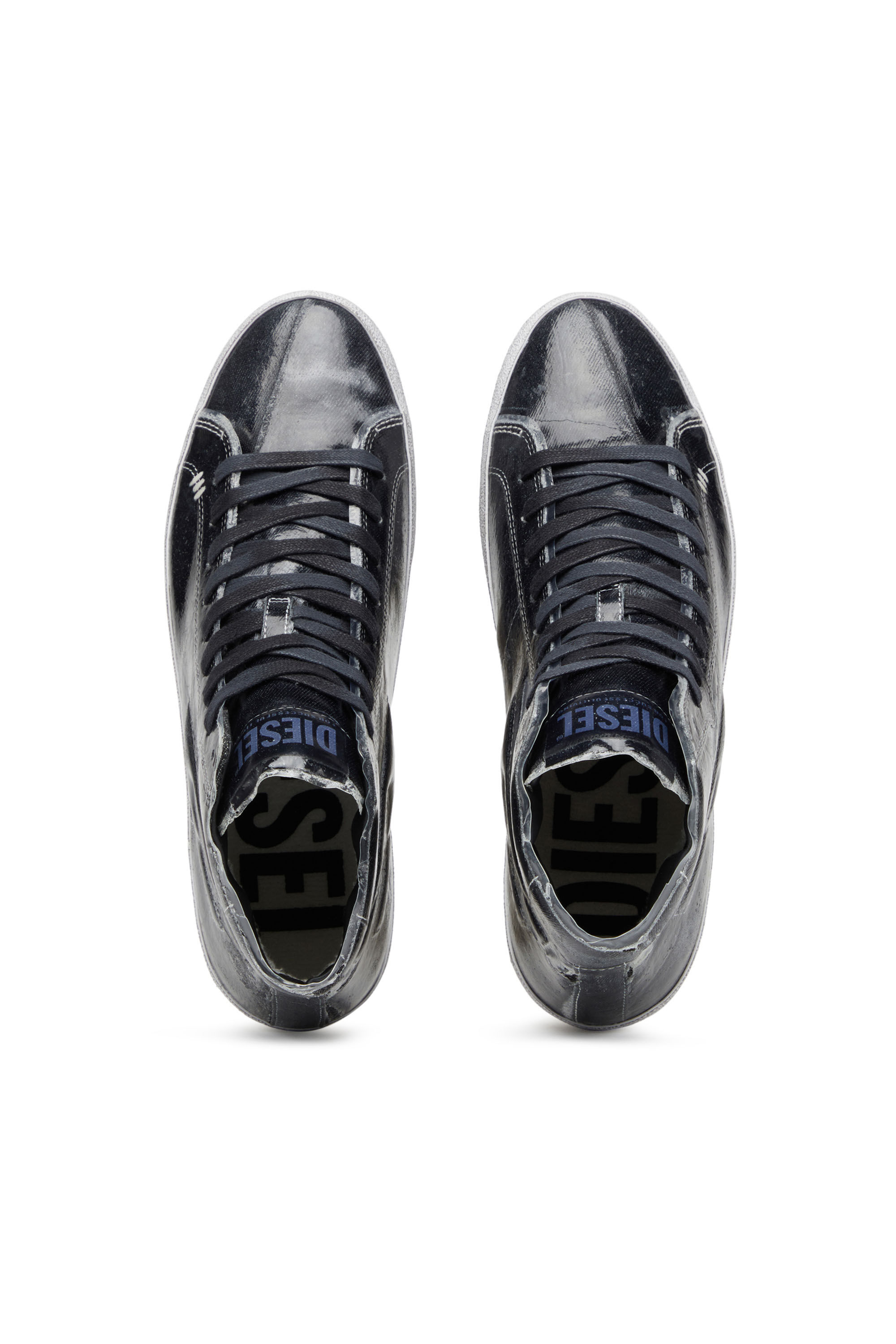 Diesel - S-LEROJI MID, S-Leroji Mid - Zapatillas altas de lona con revestimiento de TPU Hombre in Negro - 4