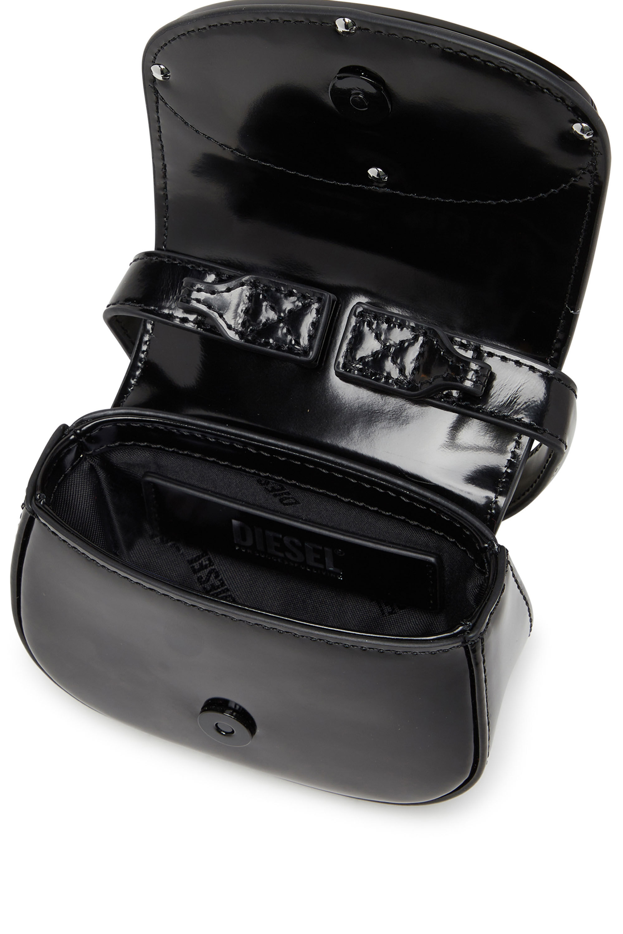 Diesel - 1DR-XS-S, Mujer 1DR-XS-S-Mini bolso icónico de cuero espejado in Negro - Image 5