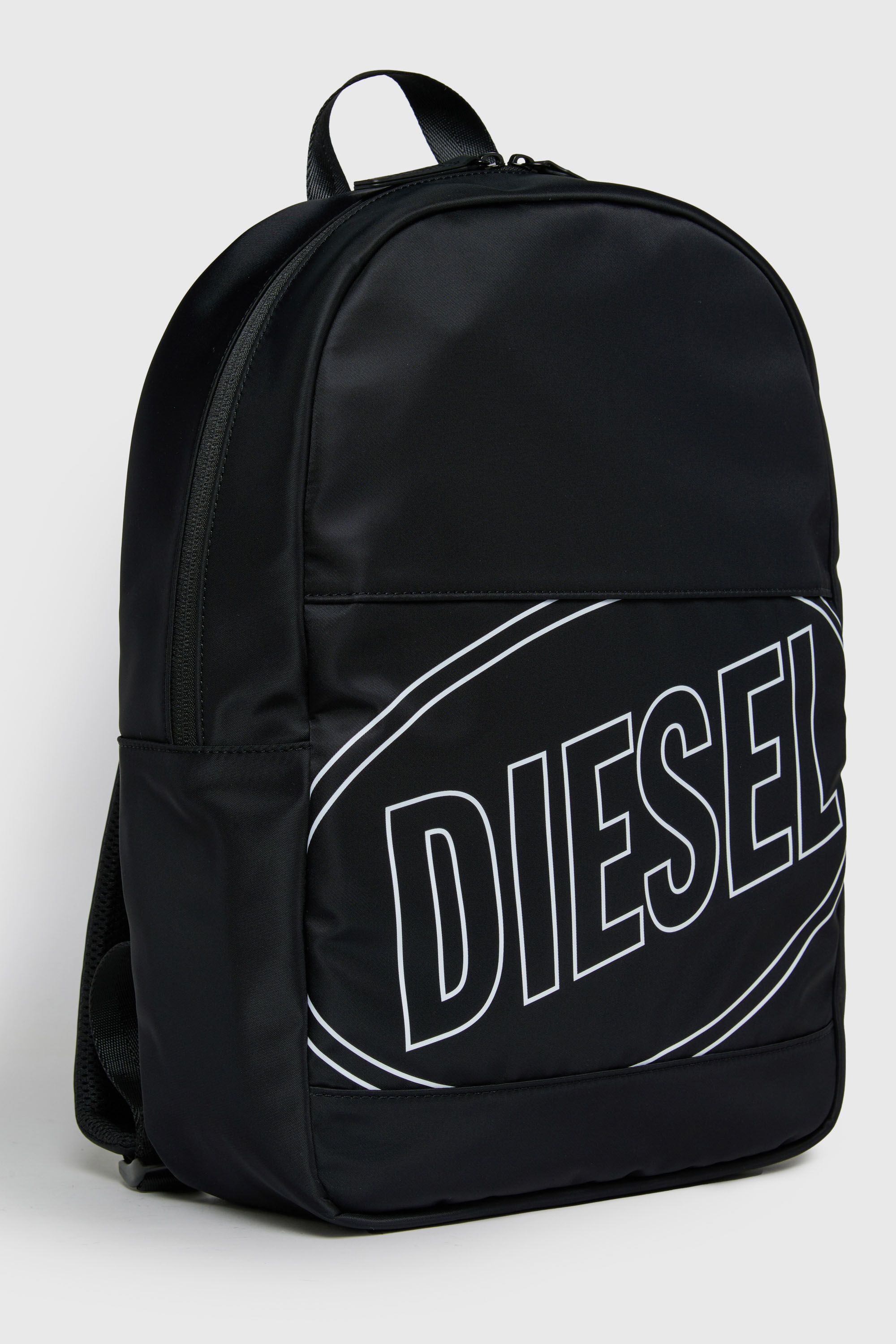 Diesel - WCIRCLE, WCIRCLE - Mochila de nailon con logo estampado Hombre in Negro - 3