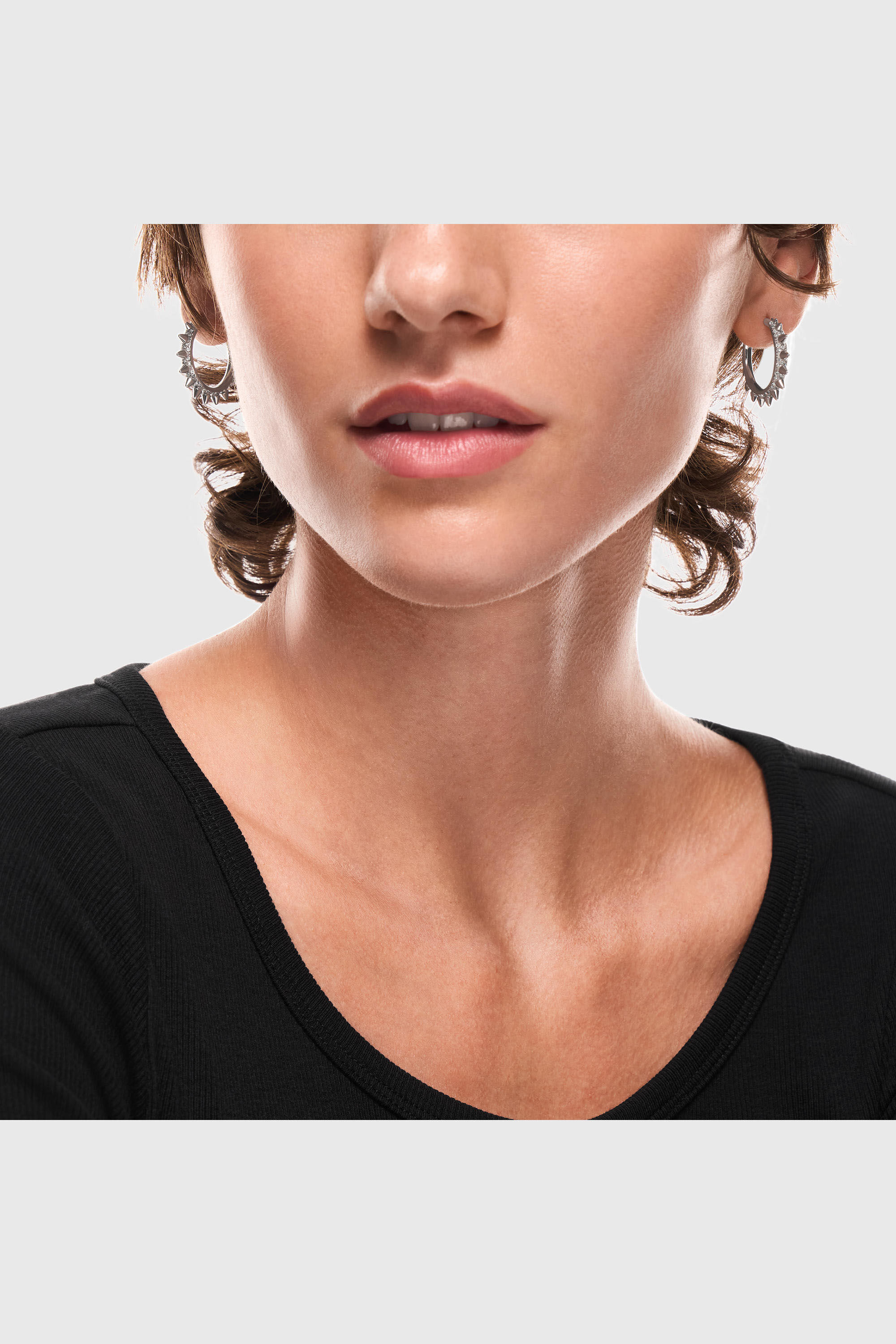 Diesel - DX1722040, Pendientes de aro de acero inoxidable Unisex in Plateado - 3