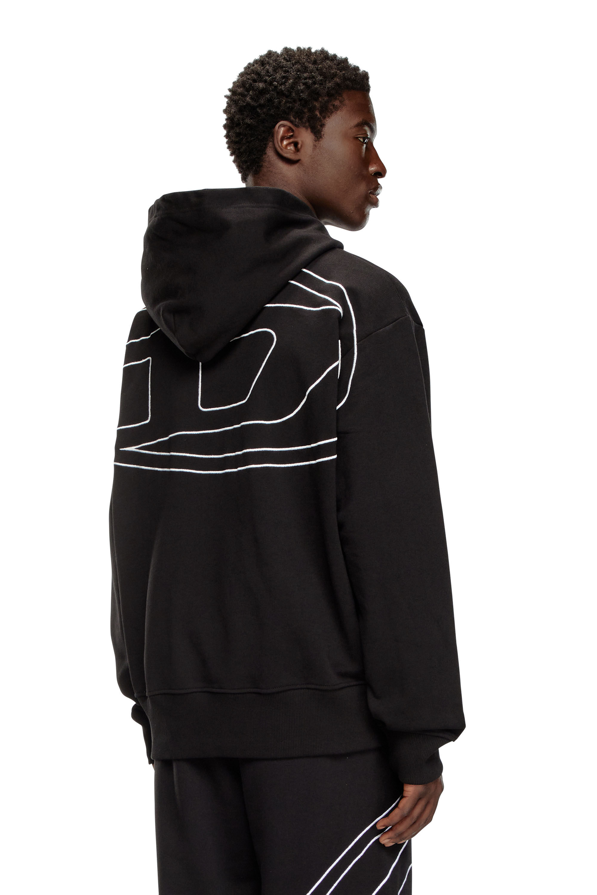 S-MACS-HOOD-MEGOVAL-D Hombre: sudadera con logo D | Diesel