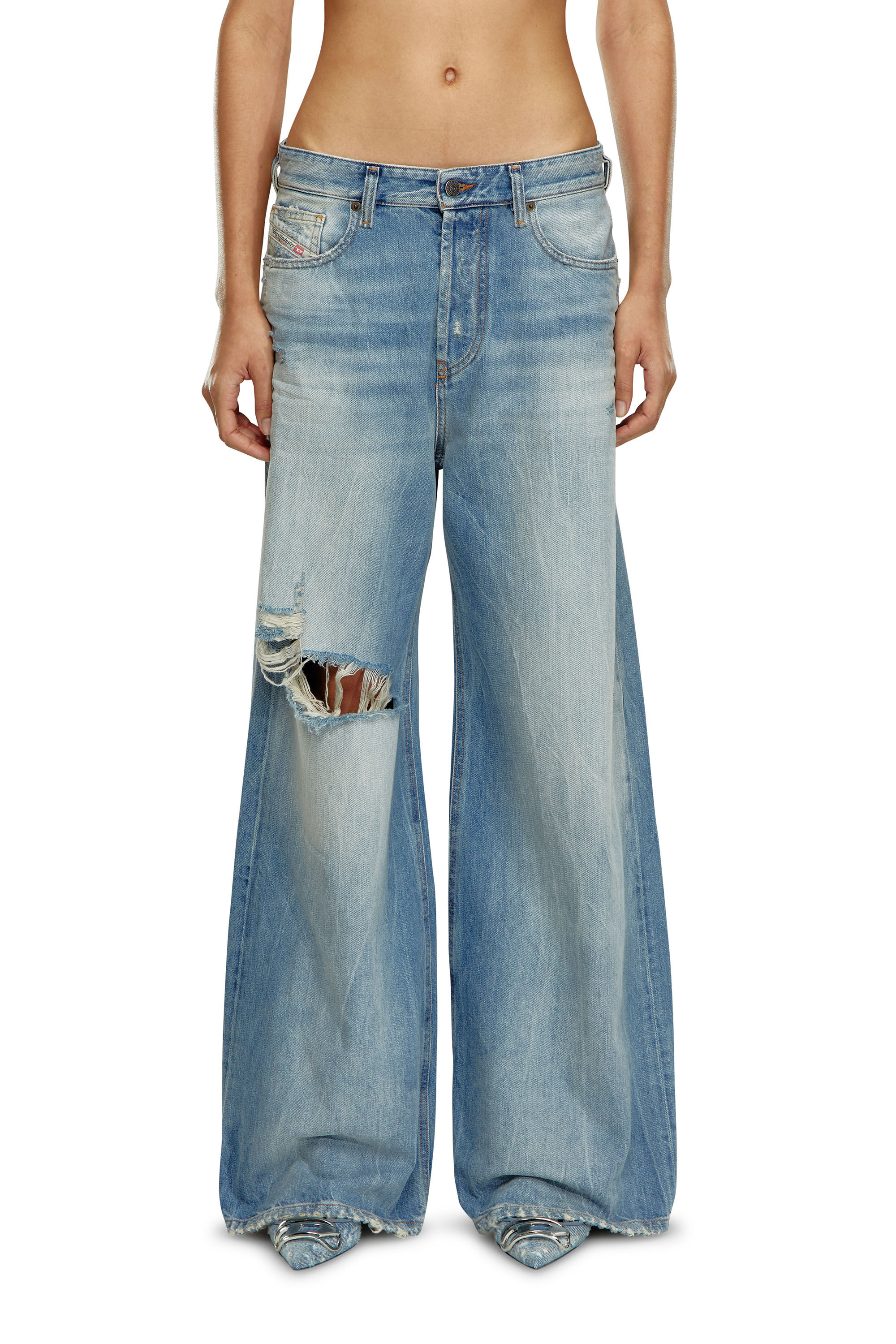 Diesel - Straight Jeans 1996 D-Sire 09H58, Azul Claro - Image 3