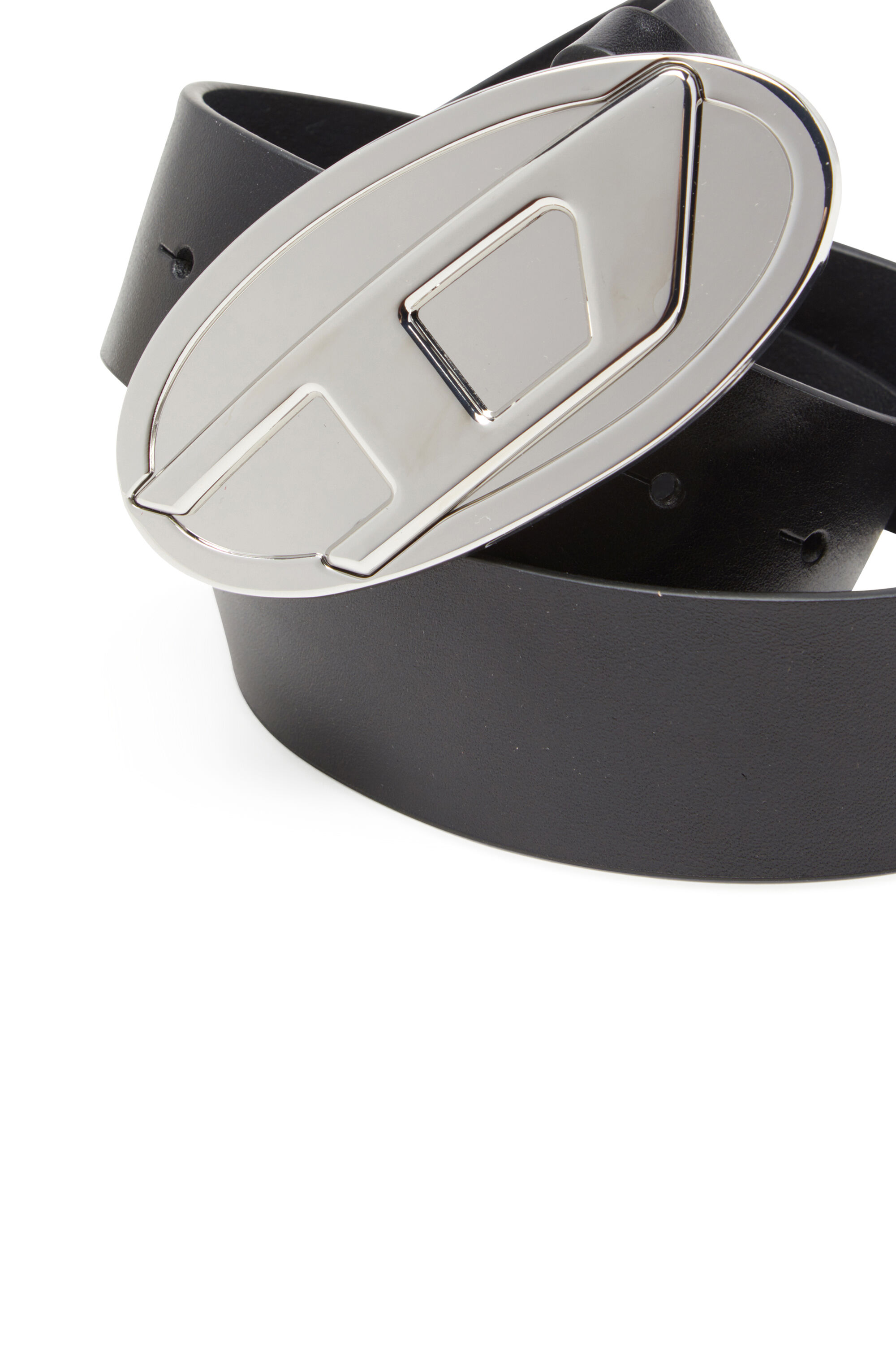 Diesel - B-1DR 2.0, Cinturón de cuero de 4 cm con placa Oval D Mujer in Negro - 3