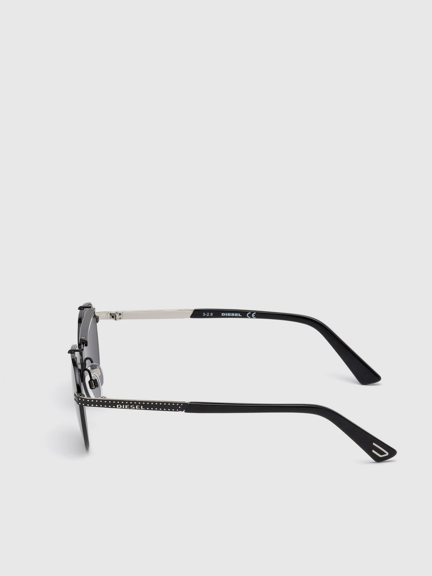 Diesel - DL0239, Gafas con montura redondeada de inspiración ochentera Unisex in Negro - 3
