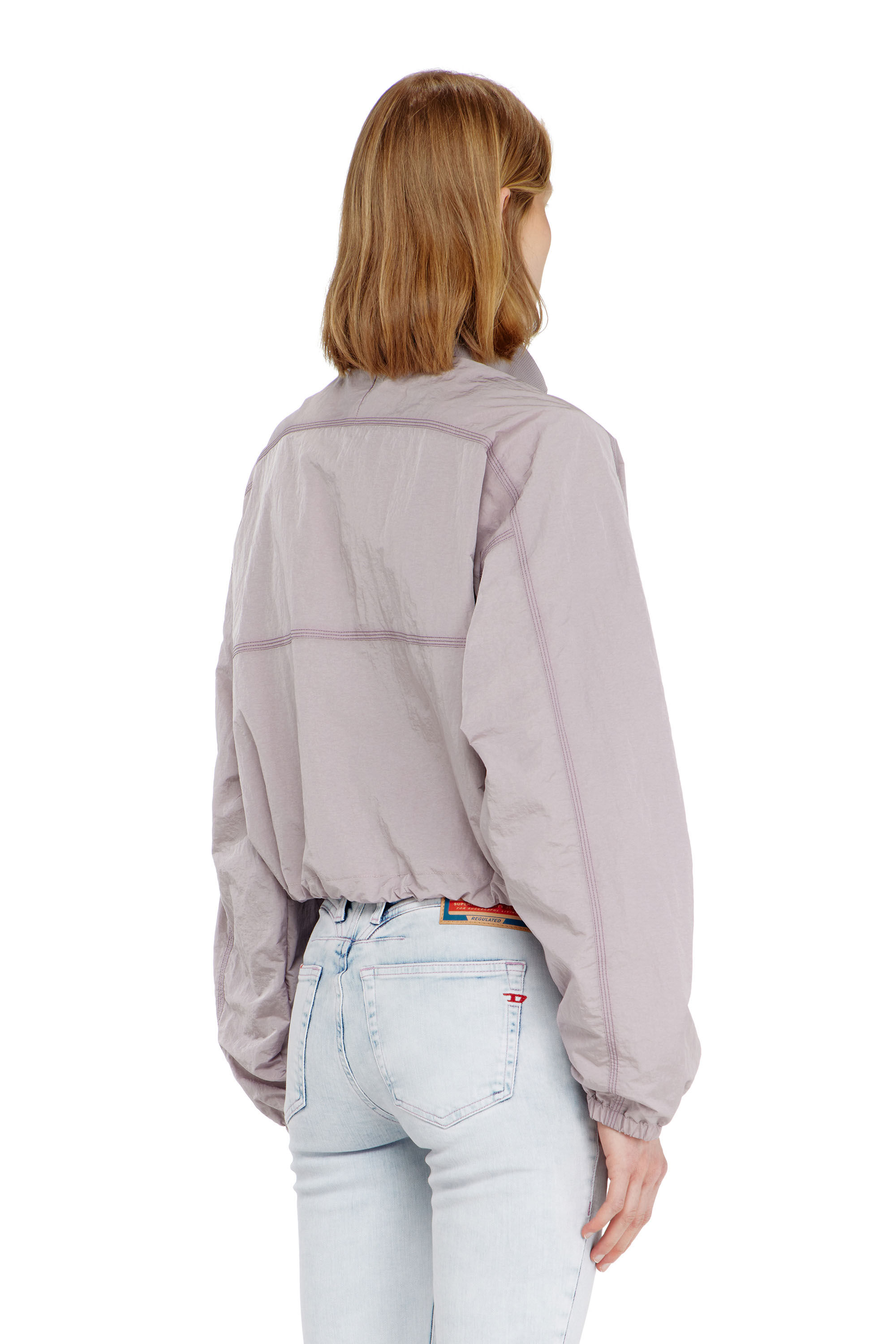 Diesel - G-ANOCK, Chaqueta relaxed de nailon con cuello alto Mujer in ToBeDefined - 4