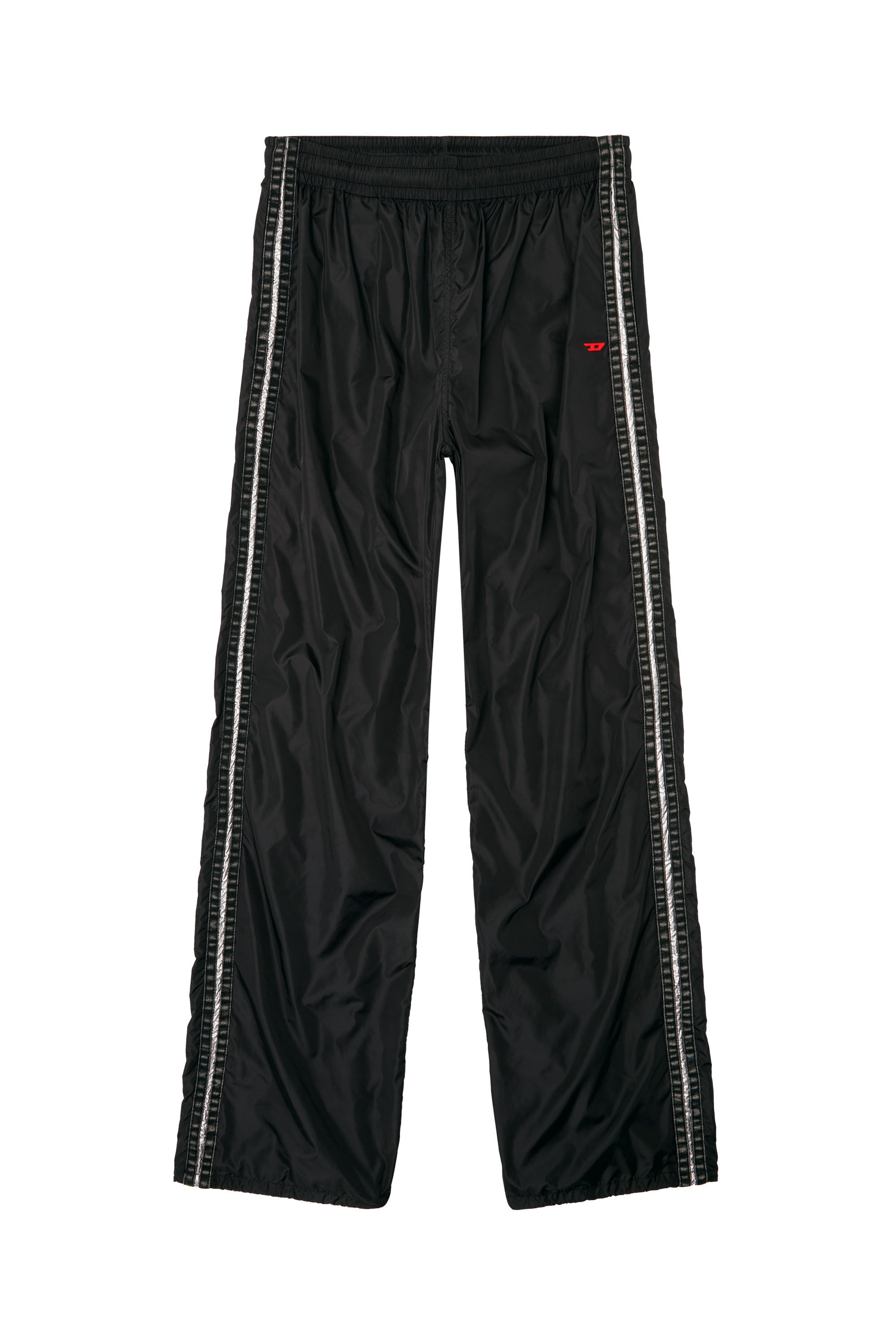 Diesel - P-CARON, Pantalones deportivos de nylon con bandas laterales Hombre in Negro - 2