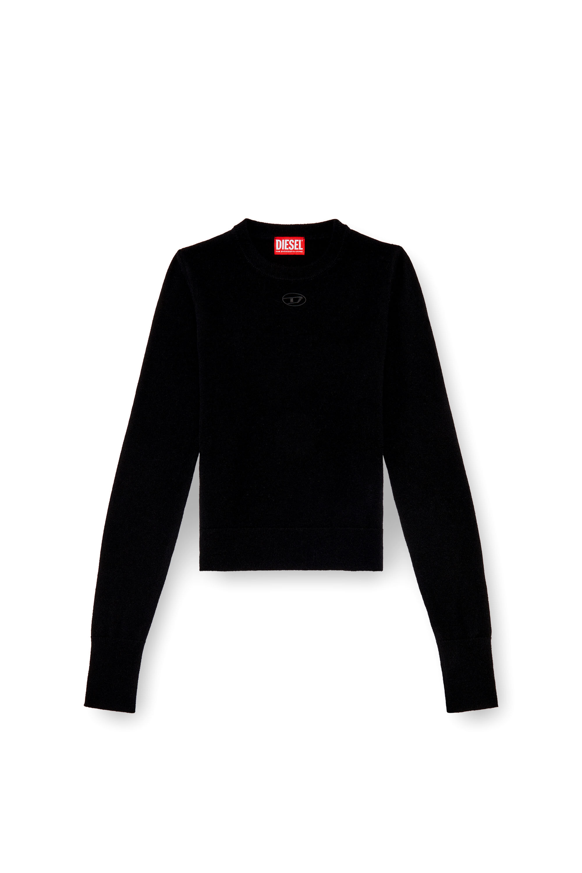 Diesel - M-AREESAX, Camiseta de lana y cachemira Mujer in Negro - 2