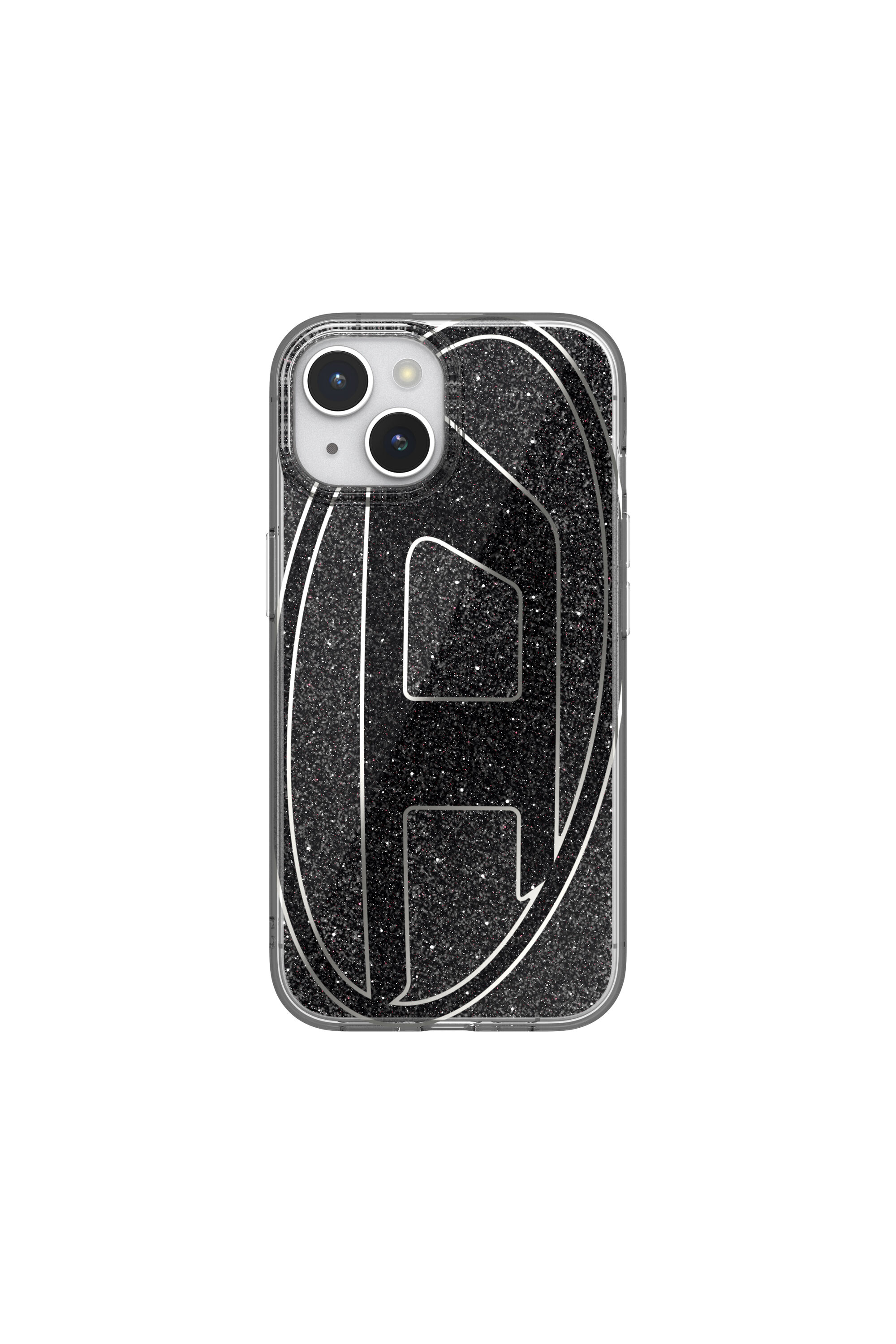 Diesel - 60023 AOP CASE, Funda glitter por iP 15 Unisex in Negro - 2