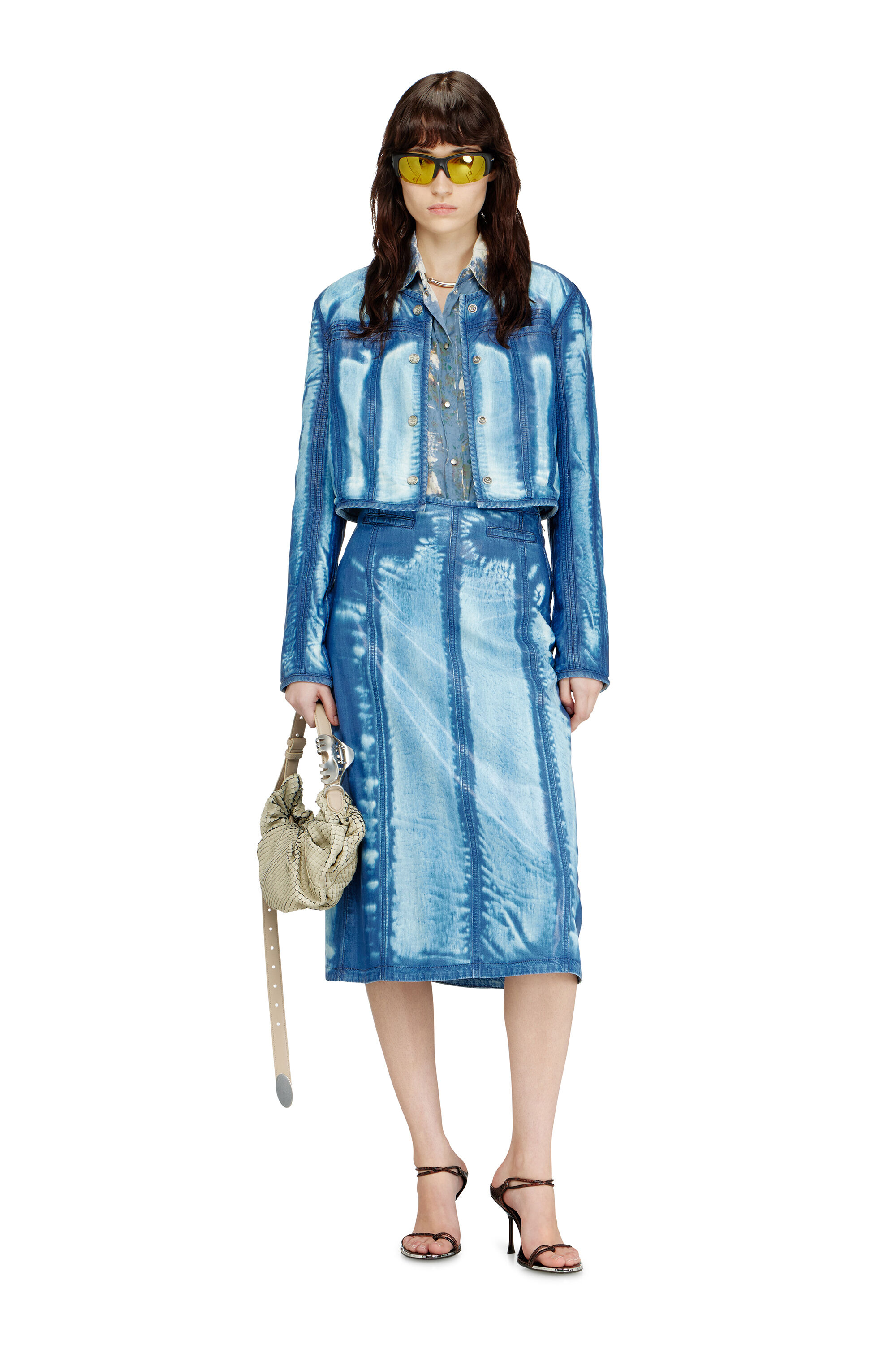 Diesel - GRAB-D HOBO S, Grab-D-Scrunched bolso hobo en piel texturizada Mujer in Beige - 1