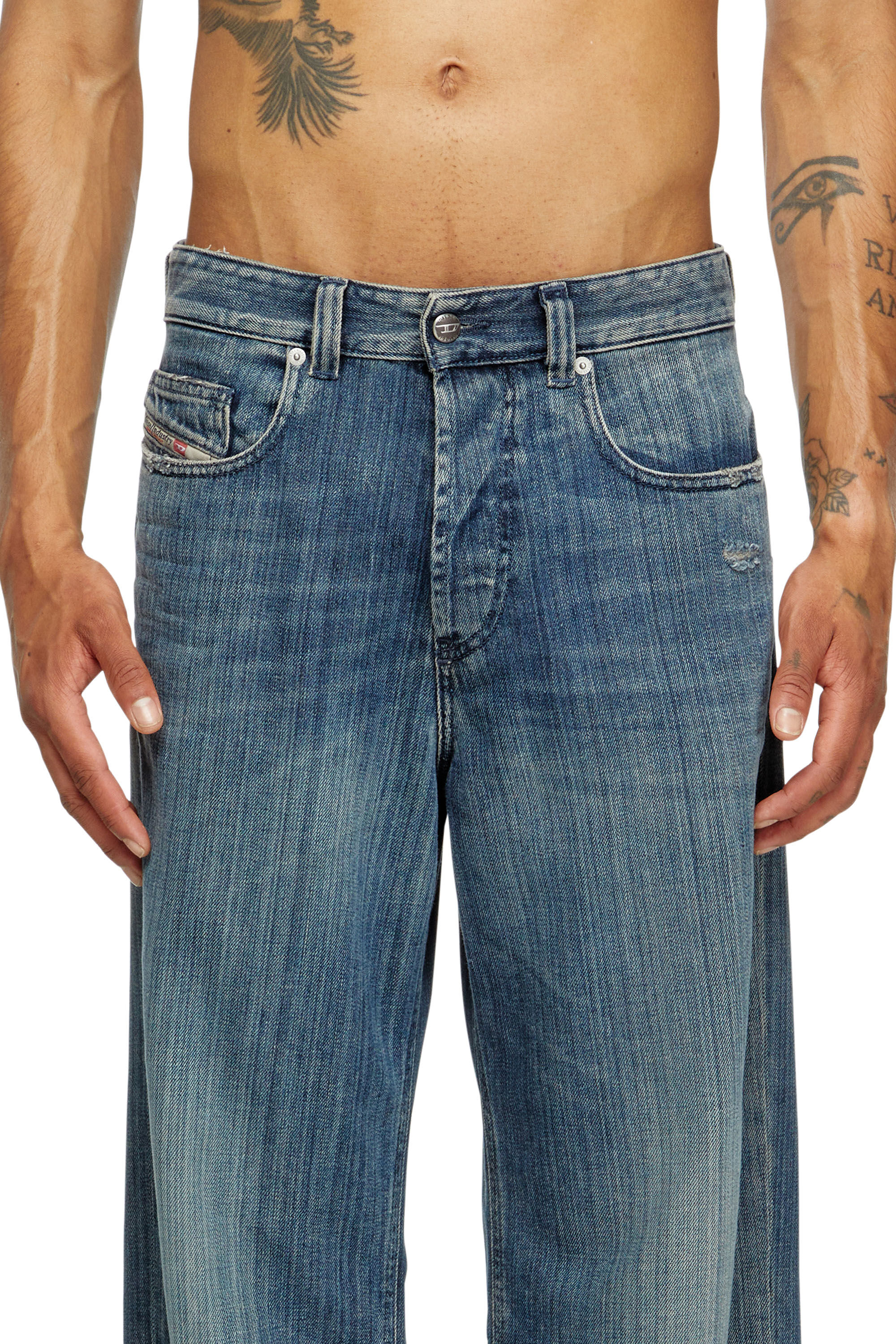 Diesel - Relaxed Jeans 2001 D-Macro 09M09 Hombre, Azul Oscuro - 5