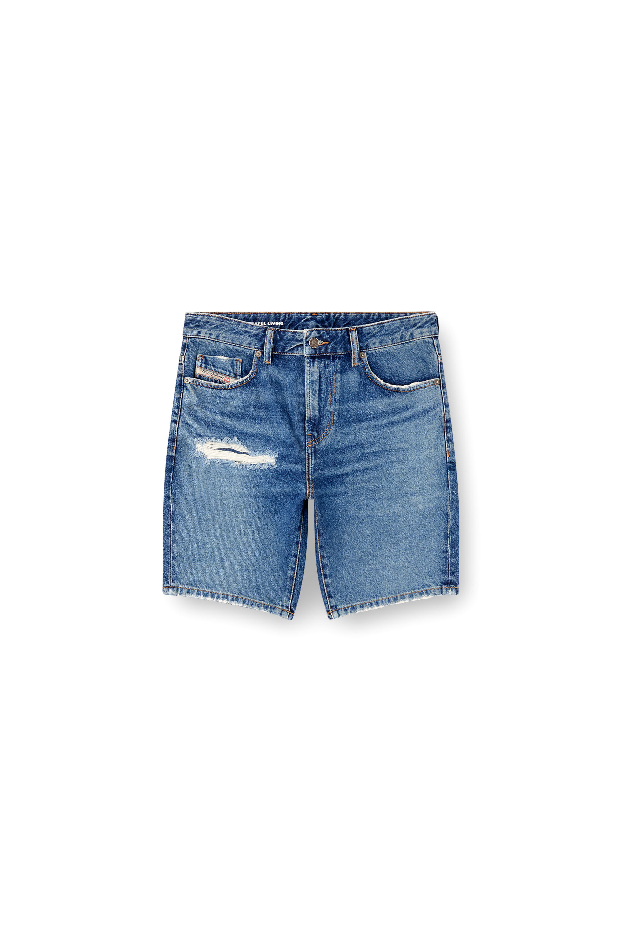 Diesel - D-FIN, Pantalones cortos vaqueros slim Hombre in Azul marino - 2