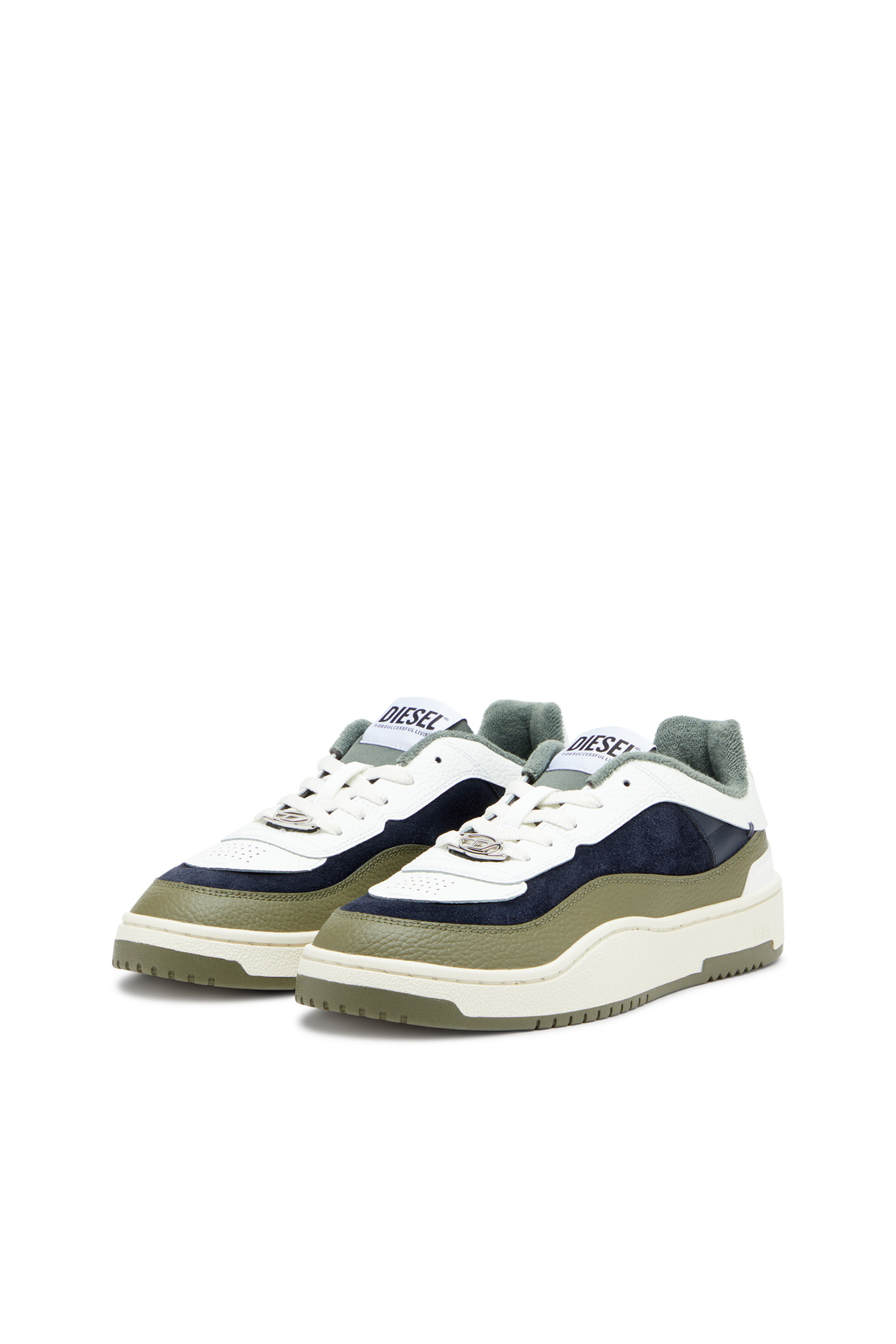 S-OVAL SKATE LOW, Blanco/Verde