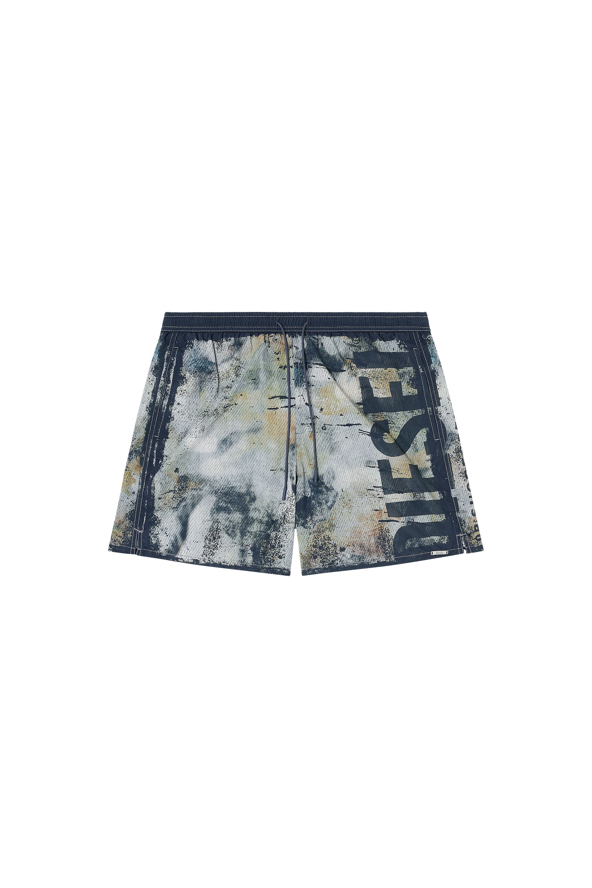 Diesel - SOCCER-41-UTLT, Ba&ntilde;ador con estampado desgastado y maxi logo Hombre in Multicolor - 4