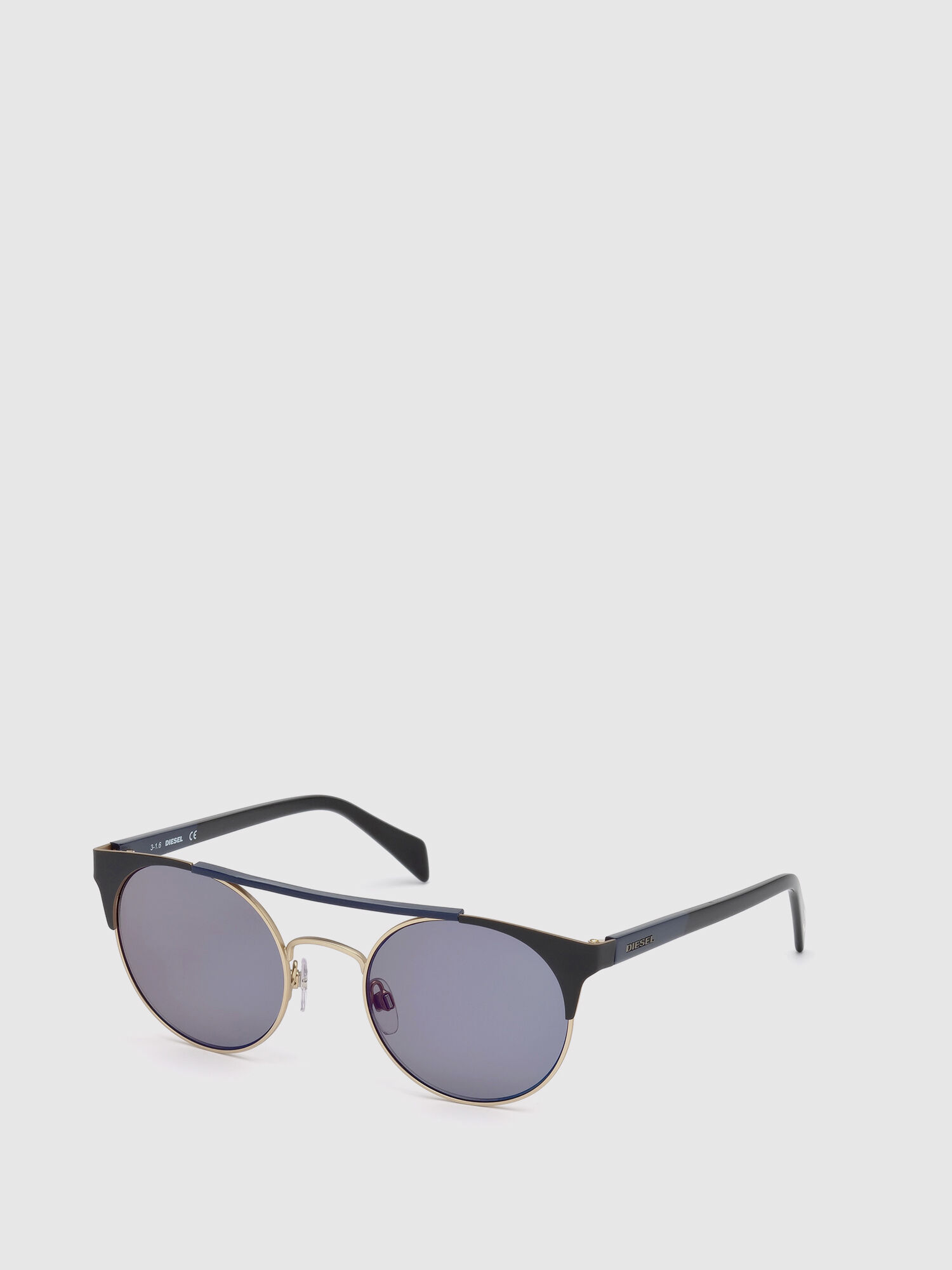 Diesel - DL0218, Gafas con montura pantos en metal Unisex in Negro - 4