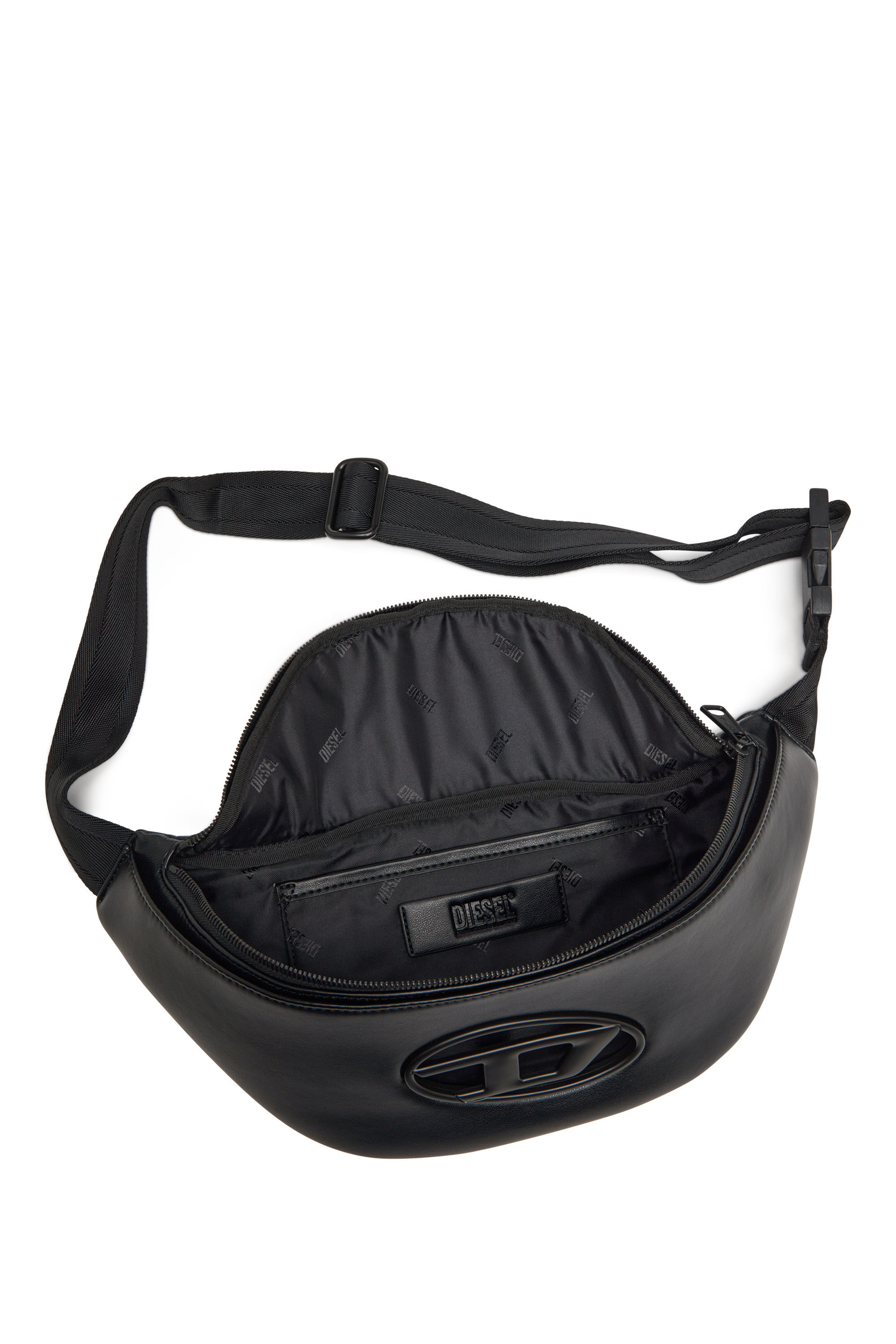 Diesel - HOLI-D BELT BAG M, Holi-D-Riñonera de poliuretano y neopreno Hombre in Negro - 2