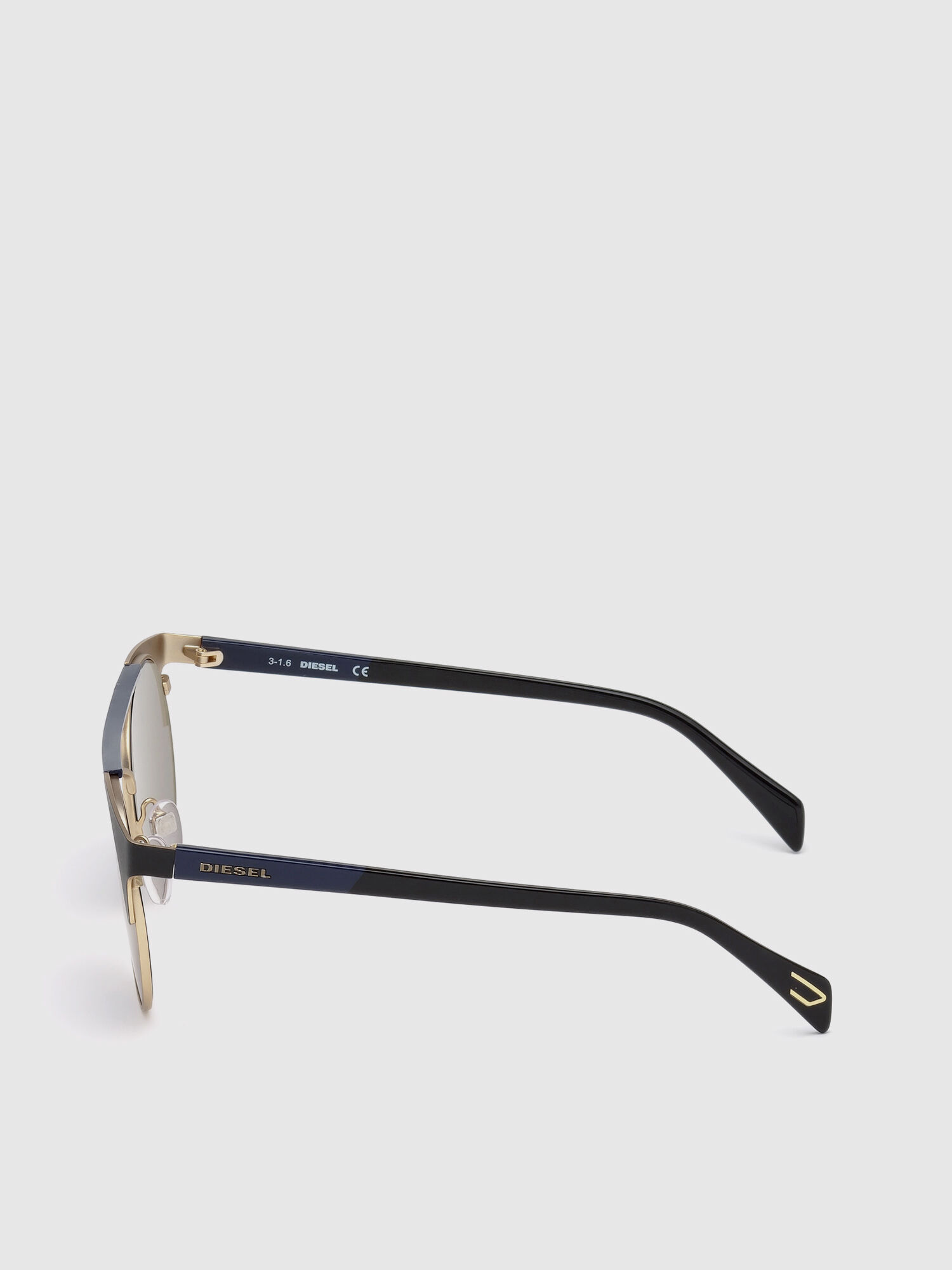 Diesel - DL0218, Gafas con montura pantos en metal Unisex in Negro - 3