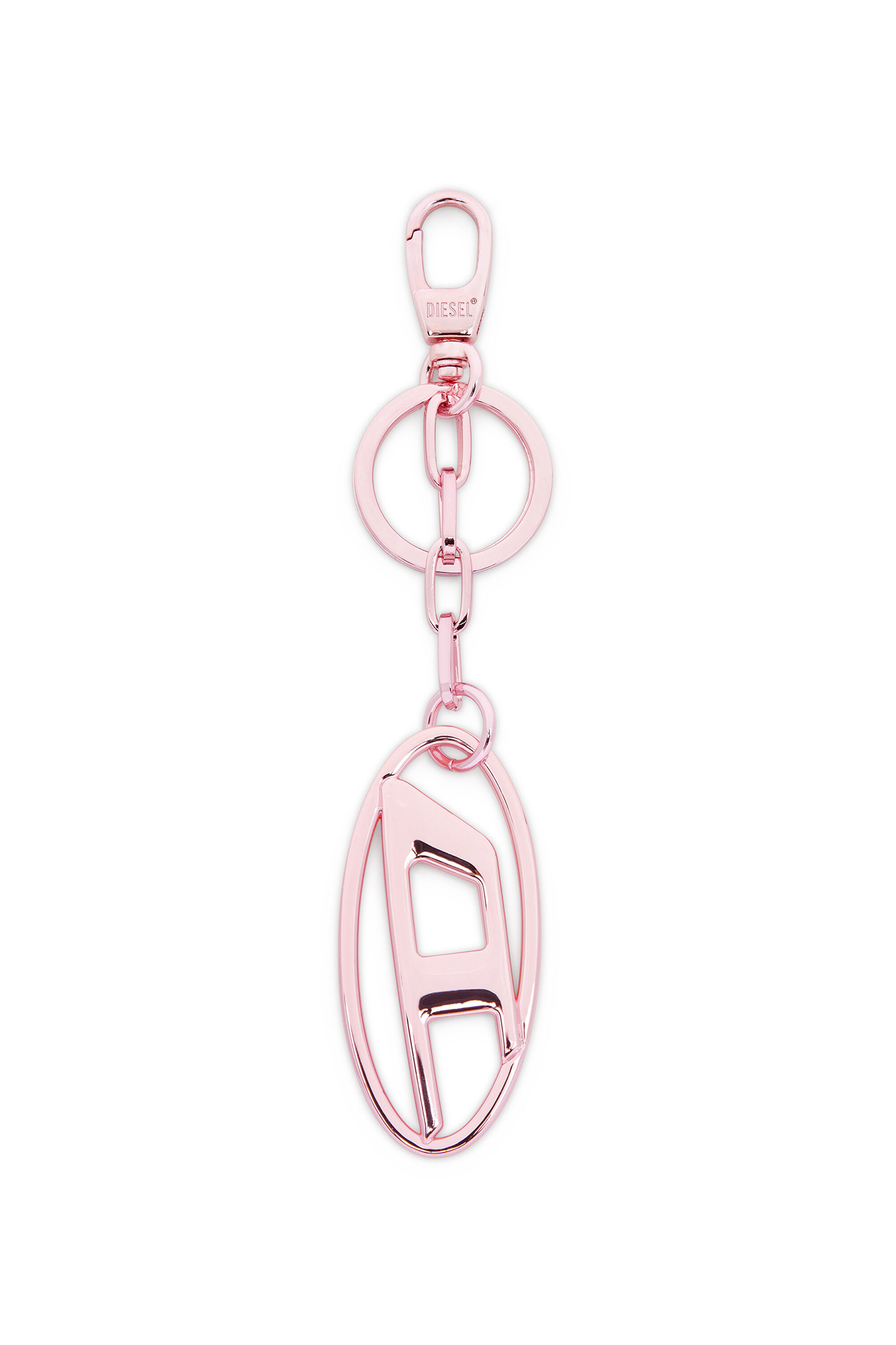 Diesel - HOLY-C, Llavero metálico con placa del logotipo Unisex in Rosa - 1