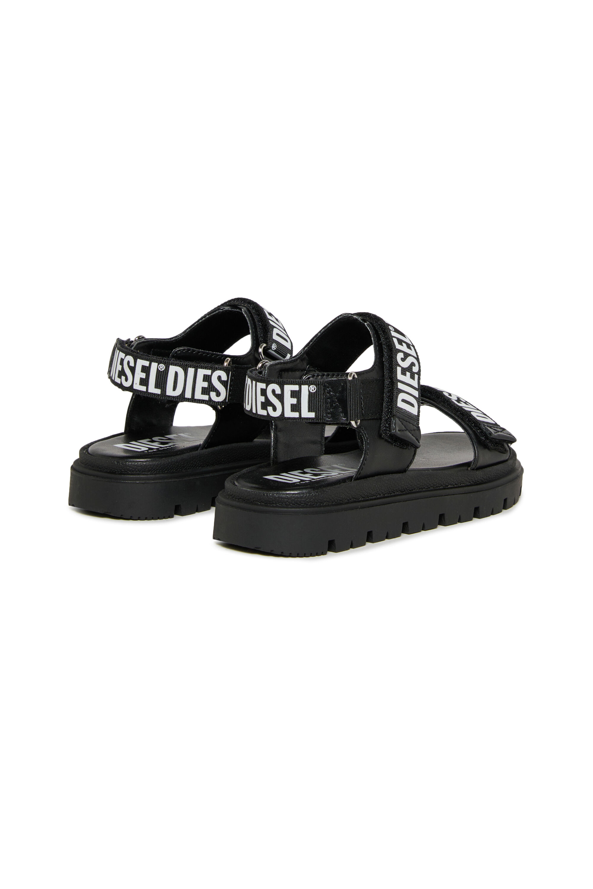 Diesel - D-SANTAP, D-Santap-Sandalia con tiras con el logo de Diesel Unisex in Negro - 3