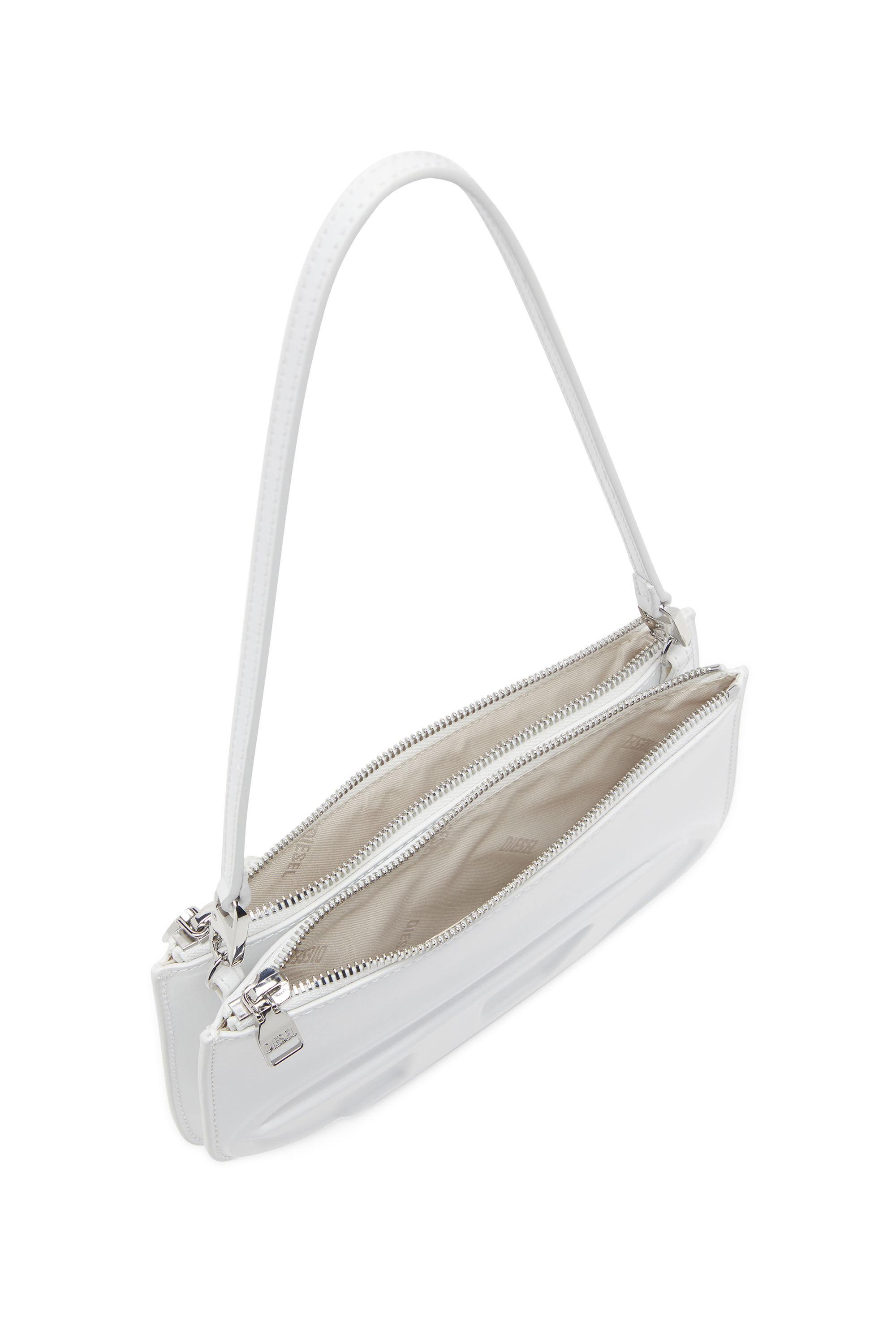 Diesel - 1DR TWIN, 1DR Twin-Bolso de hombro con doble bolsillo en cuero estampado Mujer in Blanco - 5