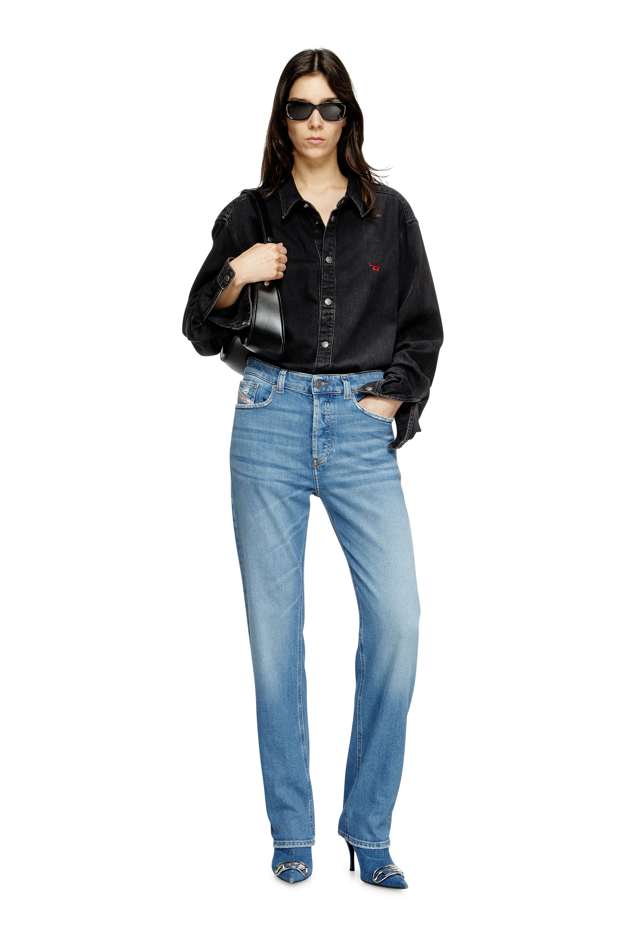 Diesel - Regular Jeans 1988 D-Ark 09M22 Mujer, Azul Claro - 1