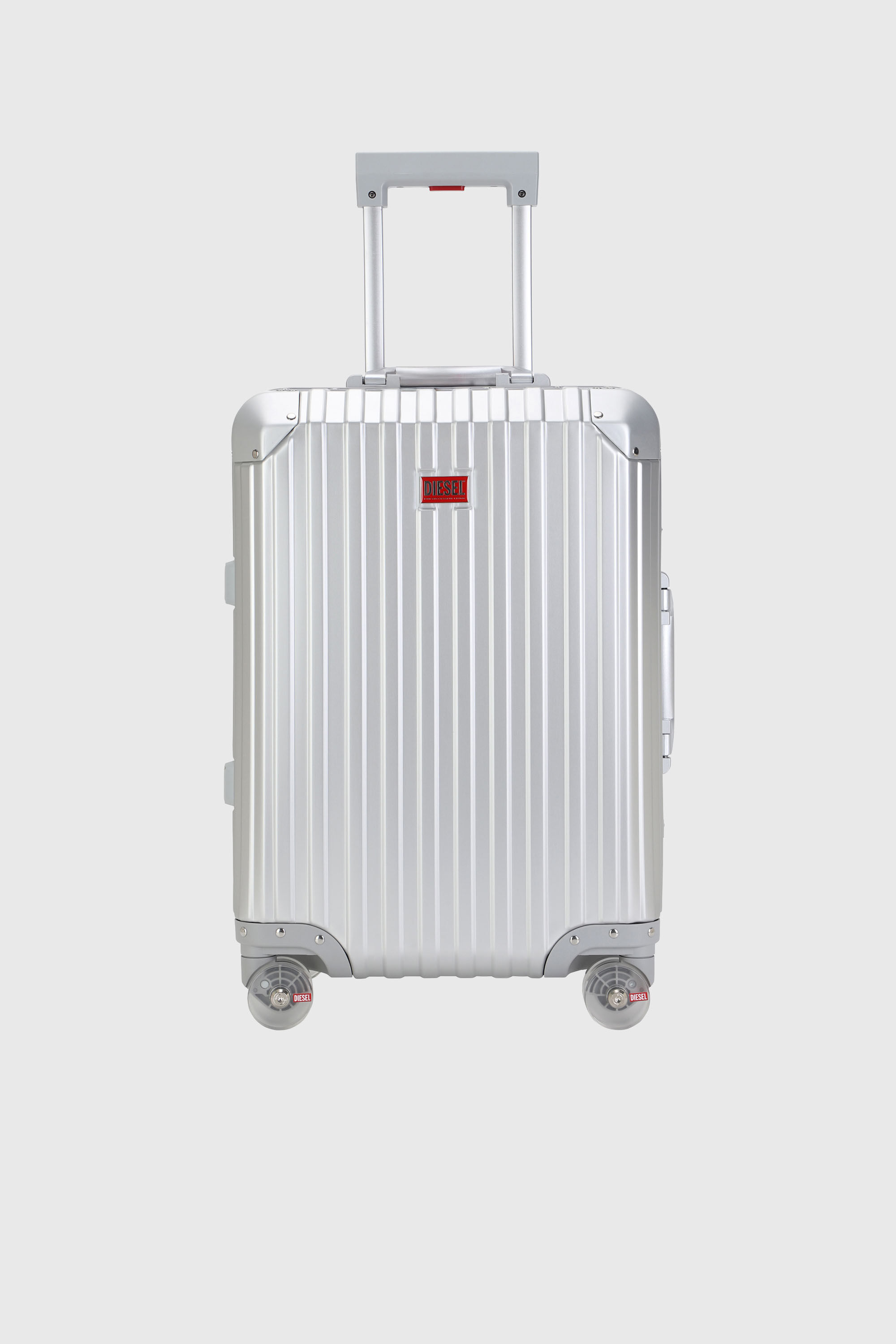 Diesel - DIESEL ALUMINUM TROLLEY- DSL002, Unisex's Aluminum suitcase size S in Silver - 1